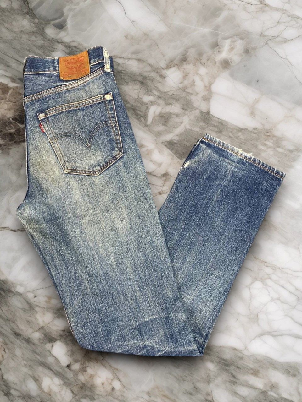 Levi's vintage levis 502 distressed denim nice faded design Size US 32 / EU 48 - 1 Thumbnail