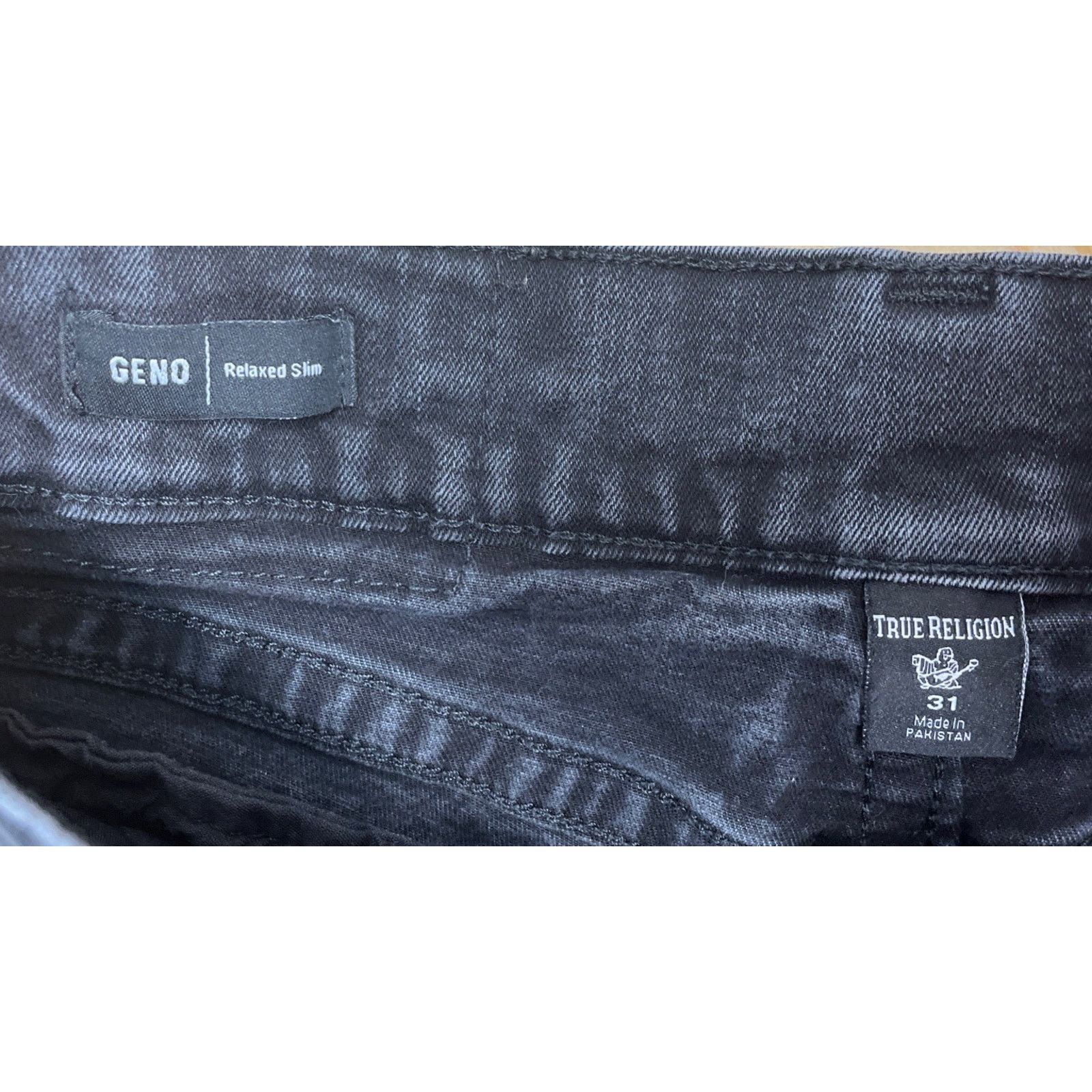 True Religion True Religion Slim Jeans Stretch Mens Size 31x32 Black Size US 31 - 3 Thumbnail