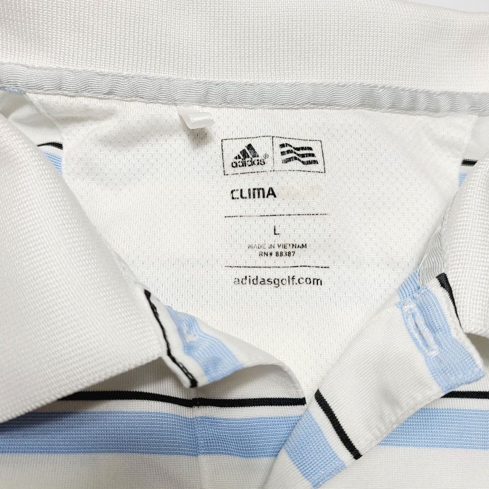 Adidas Adidas Polo Shirt Climacool Dallas Cowboys Golf Breathable Shirt L Men White Striped Polo adidas Golf Polo Mens L Dallas Cowboys Breathable Climacool Size US L / EU 52-54 / 3 - 3 Thumbnail