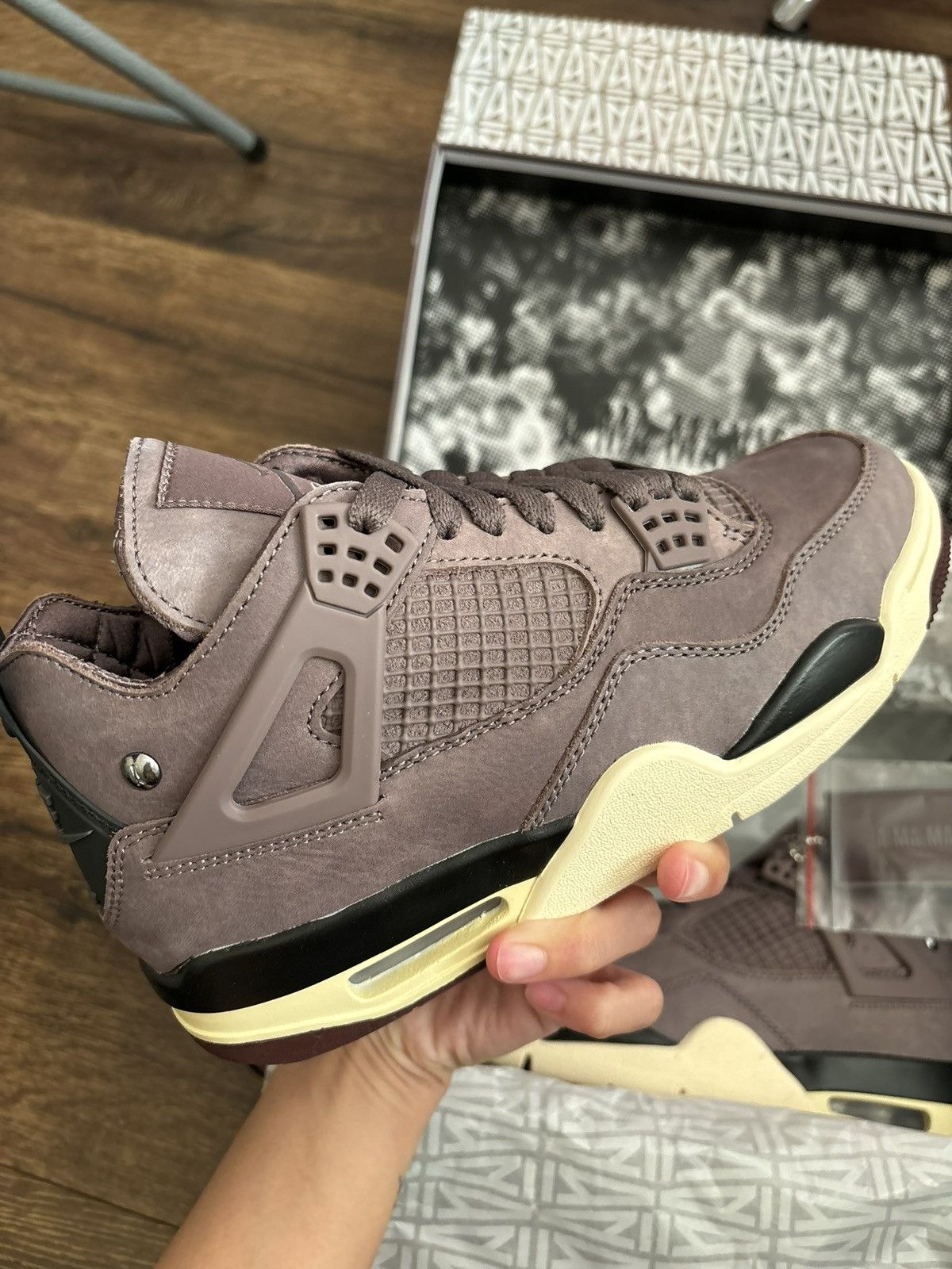 A Ma Maniere × Jordan Brand 2022 A Ma Maniére x Air Jordan 4 Retro Violet Ore M4.5/W6 Size US 6 / IT 36 - 8 Thumbnail