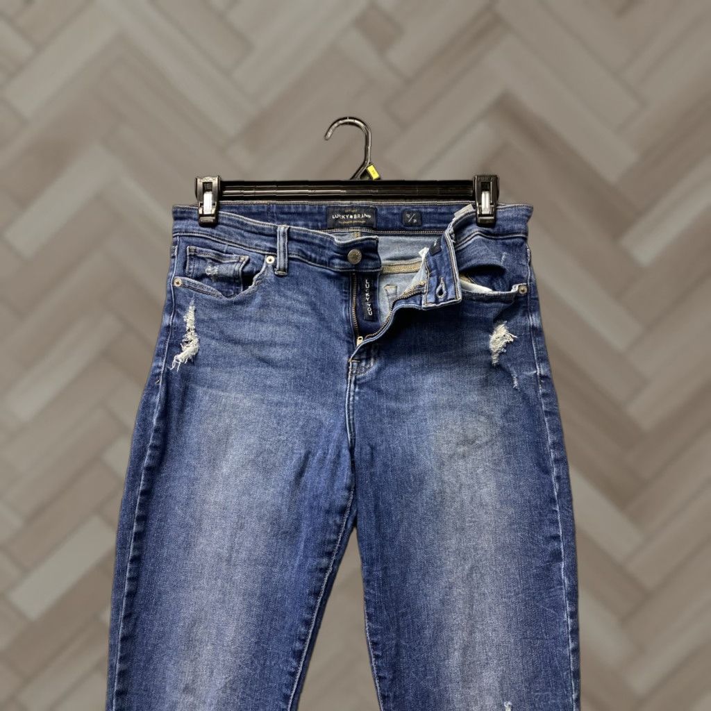 Lucky Brand Lucky Brand Bridgette Skinny Jeans Women 12 Regular Size 32 Blue High Rise Denim 129-33 Buckle Bke 5-Pocket Style Size 34" / US 12 / IT 48 - 1 Thumbnail