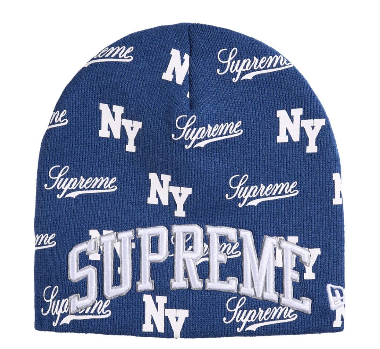 Supreme New Era® Accent Beanie Navy New Era × Supreme Supreme New Era Accent Beanie Navy | Grailed