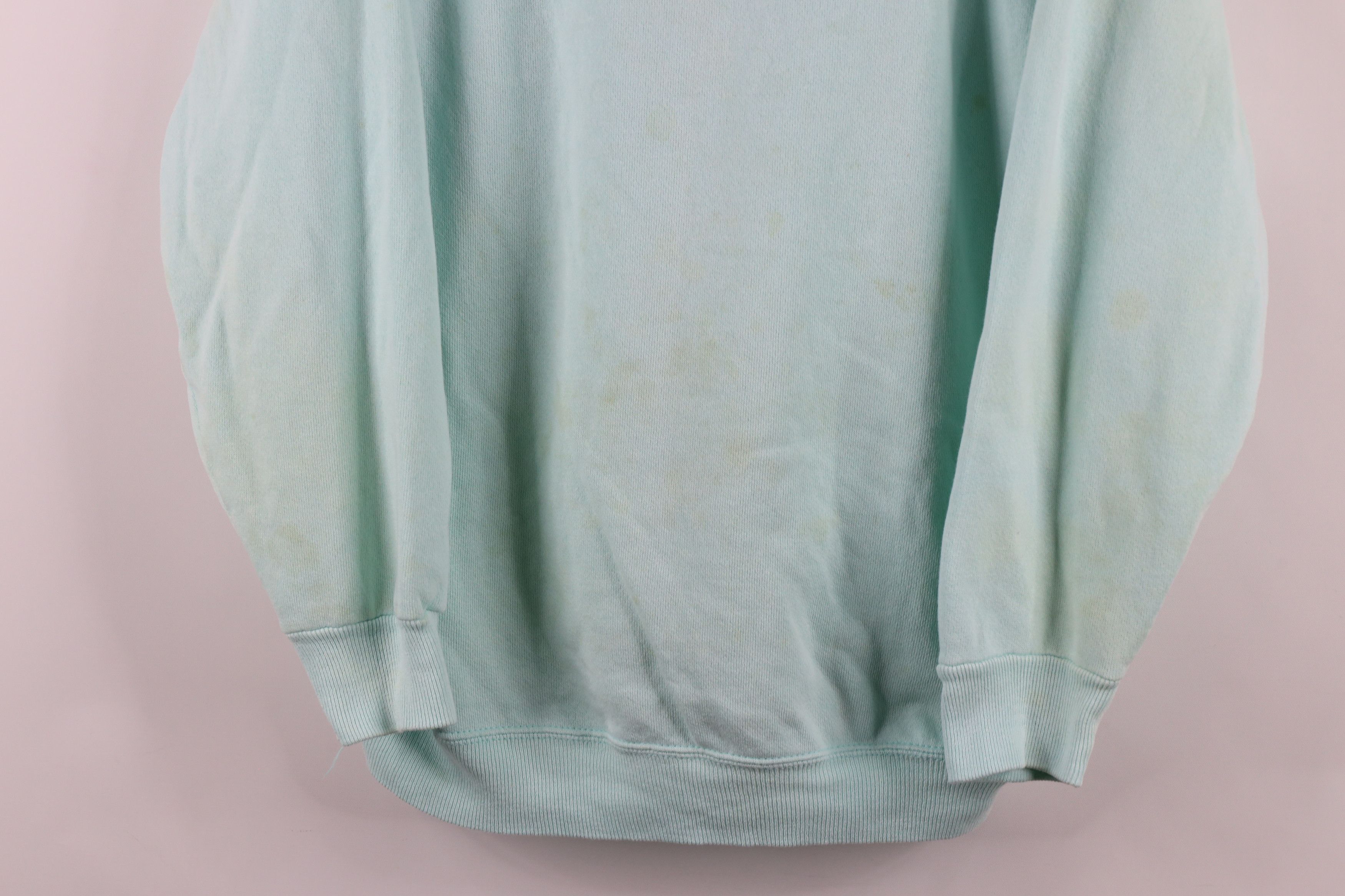 Vintage Vintage 90s Streetwear Blank Crewneck Sweatshirt Blue USA Size XL / US 12-14 / IT 48-50 - 3 Thumbnail