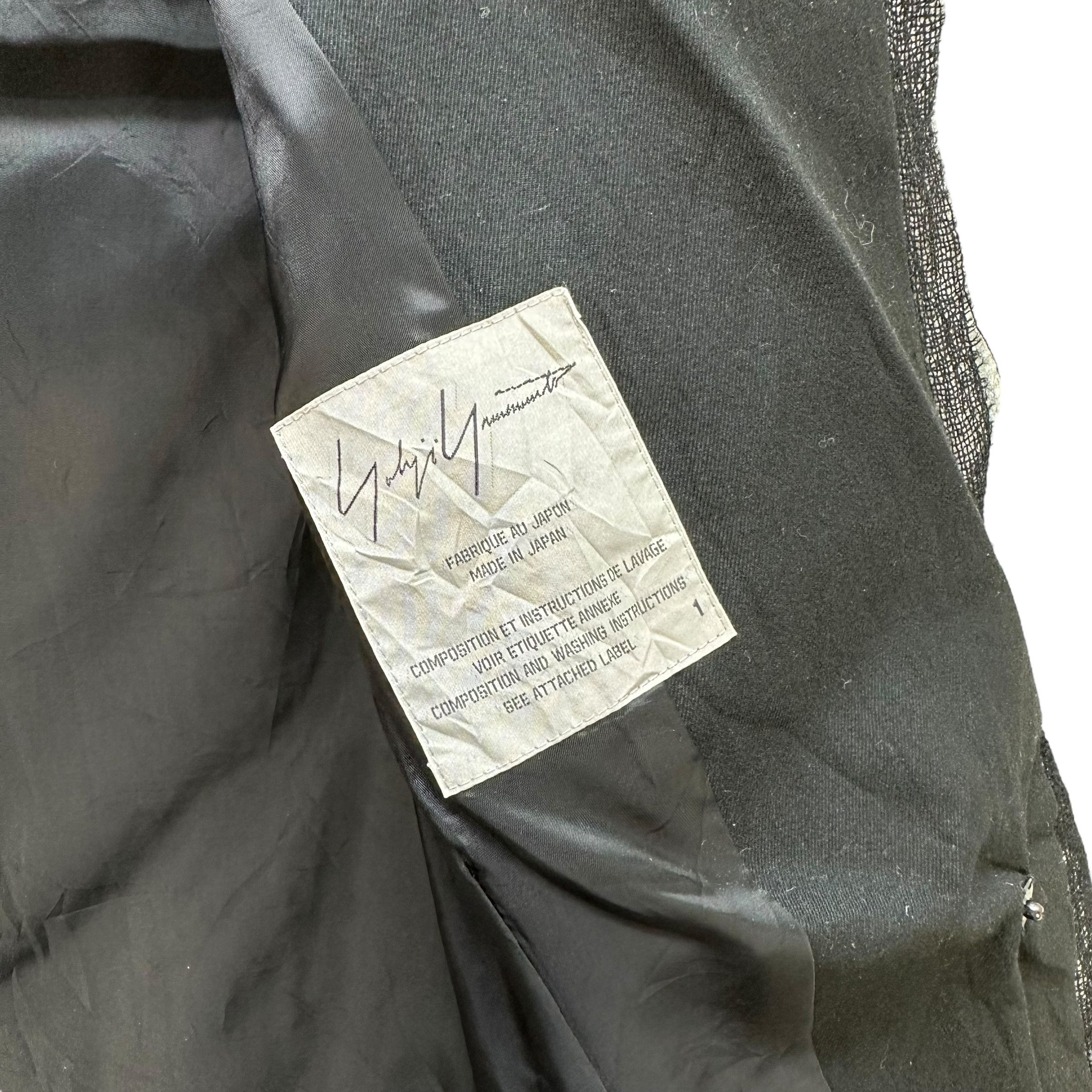 Yohji Yamamoto AW04 YOHJI YAMAMOTO Raw-Edge Deconstructed Jacket #A80-1942 Size S / US 4 / IT 40 - 14 Thumbnail