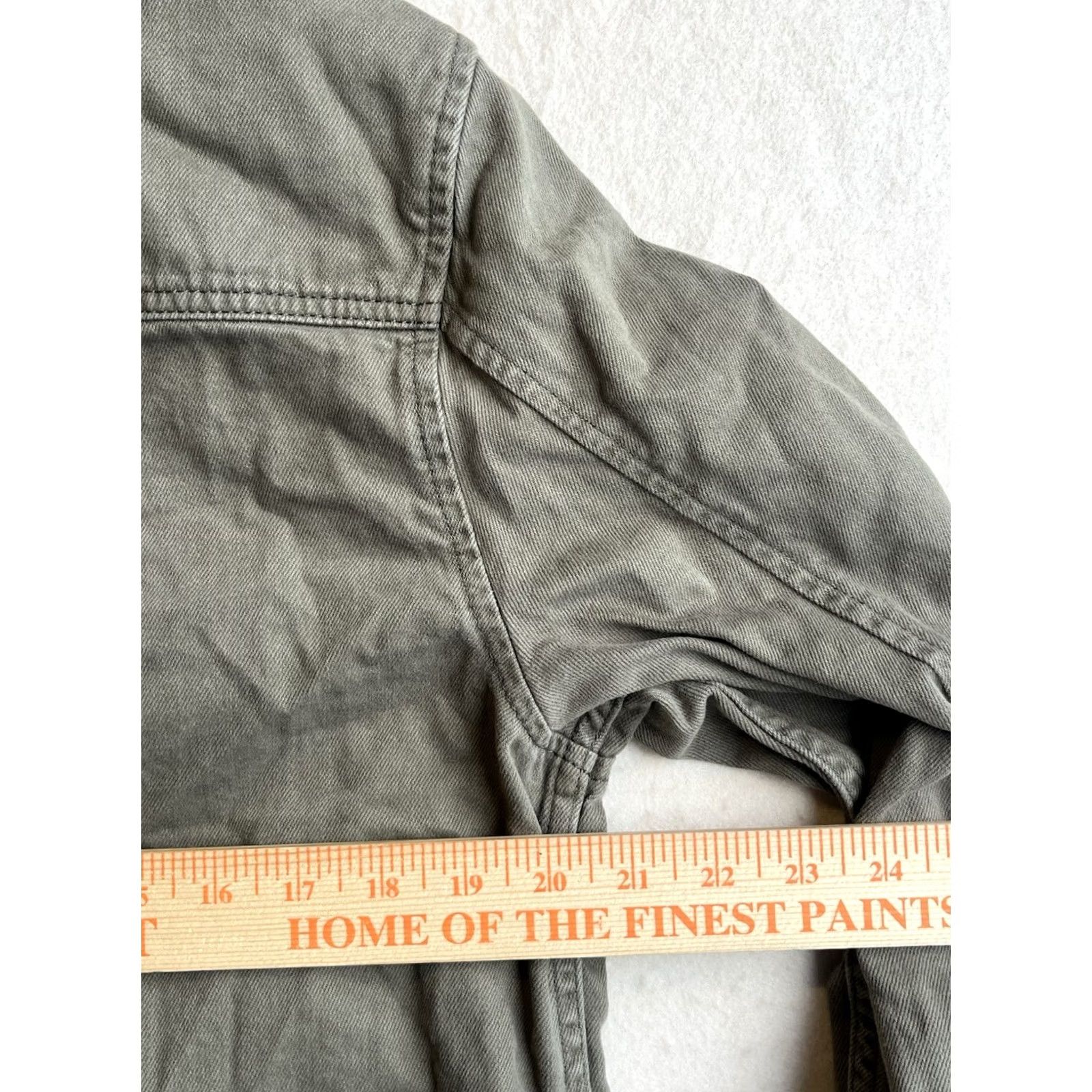 Topman TOPMAN Jacket Zip Up Cotton Olive Green L Overshirt Men Green Jacket Large Zip Up Overshirt Mens Size US L / EU 52-54 / 3 - 3 Thumbnail