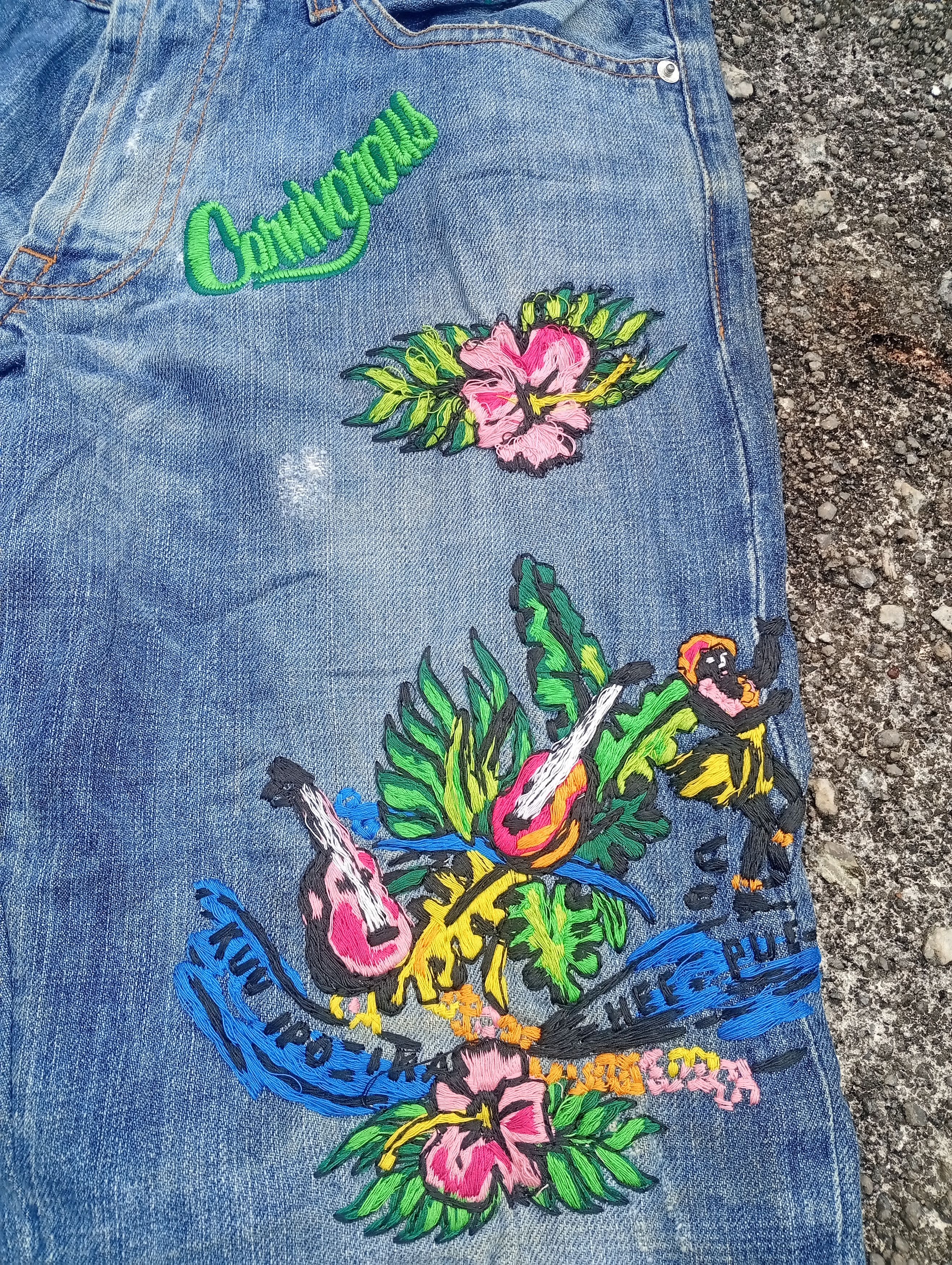 Japanese Brand Energie summer morris embroidery carnivor plants Size US 33 - 5 Thumbnail