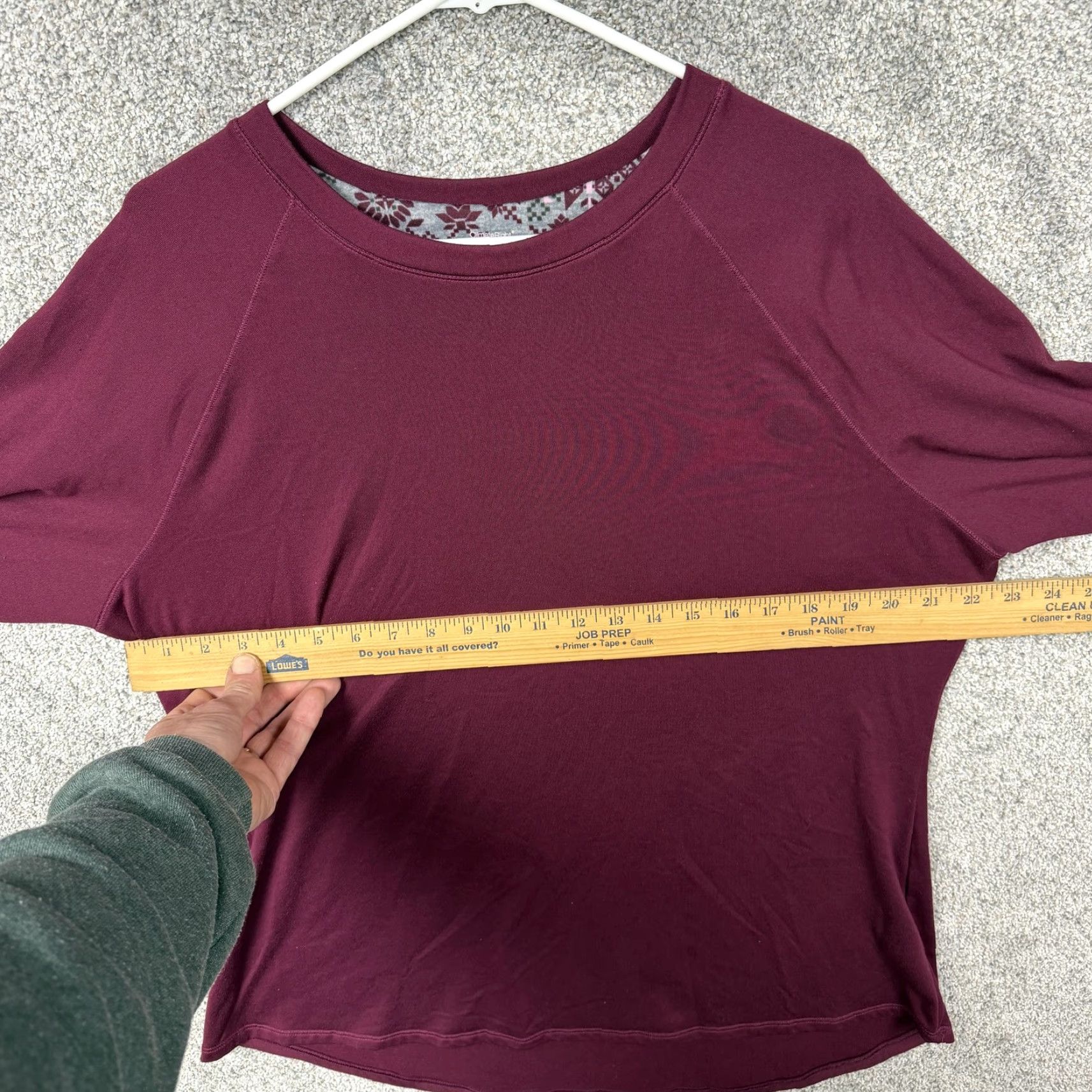 Vintage ClimateRight by Cuddl Duds Pajama Top Lot 2 Womens 2XL Blue Maroon Sleepwear Fleece Knit Crew Neck Raglan Long Sleeve Size XXL / US 16-18 / IT 52-54 - 6 Thumbnail
