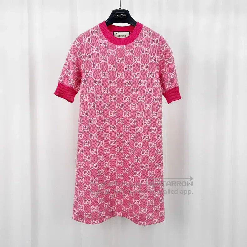 Gucci Gucci Old flower full-print wool jacquard knitted dress Size XXS / US 00 / IT 34 - 1 Thumbnail