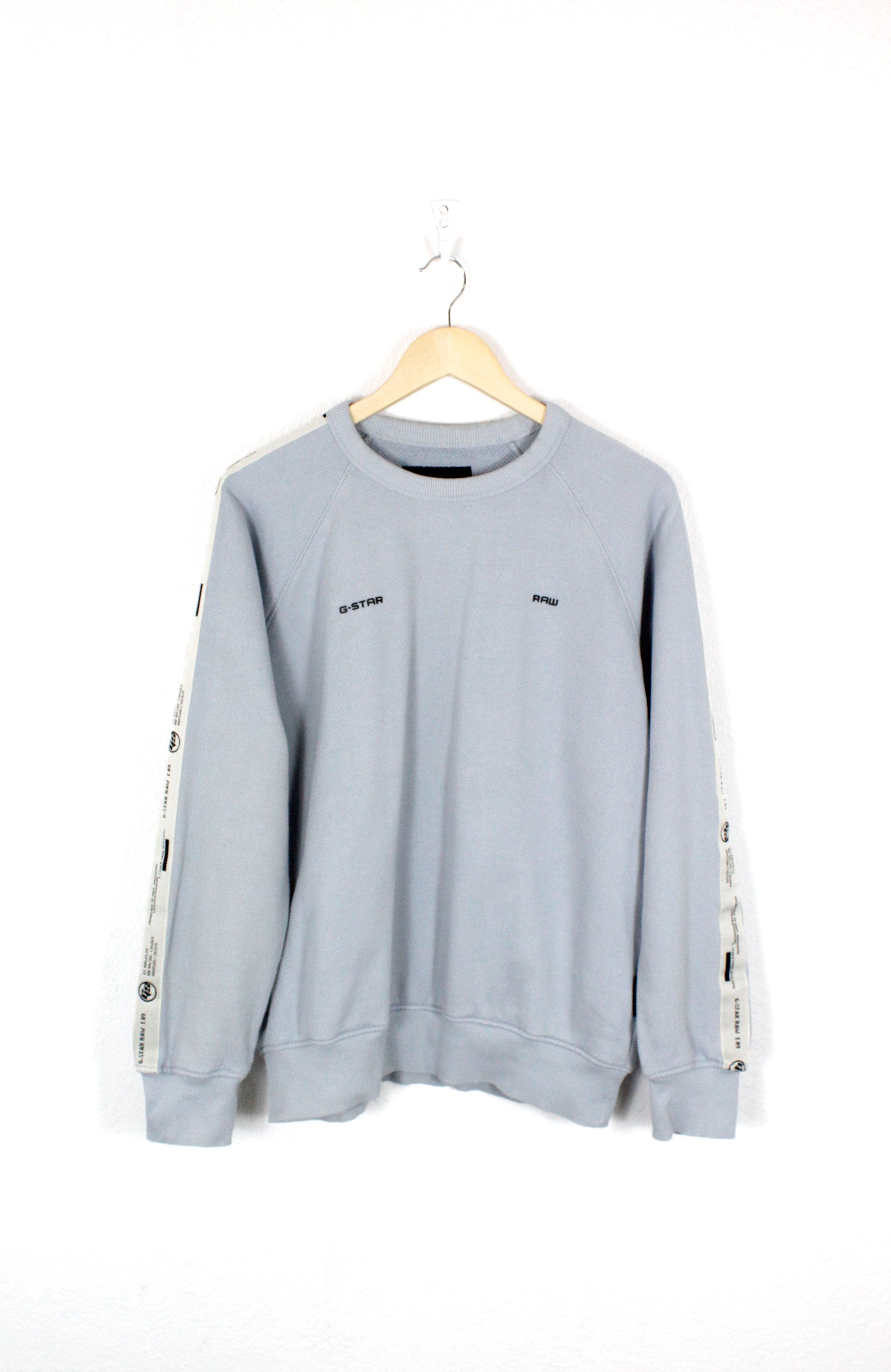 G-Star G Star Raw Logo Tape Blue Crew Sweatshirt Size US XL / EU 56 / 4 - 1 Thumbnail
