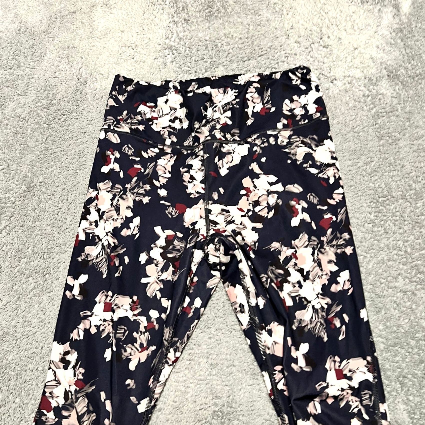 Athleta Athleta Leggings Womens Medium Challenge Bloom Midnight Madness Navy Blue Womens M Leggings Ankle Blue Size 32" / US 10 / IT 46 - 2 Thumbnail