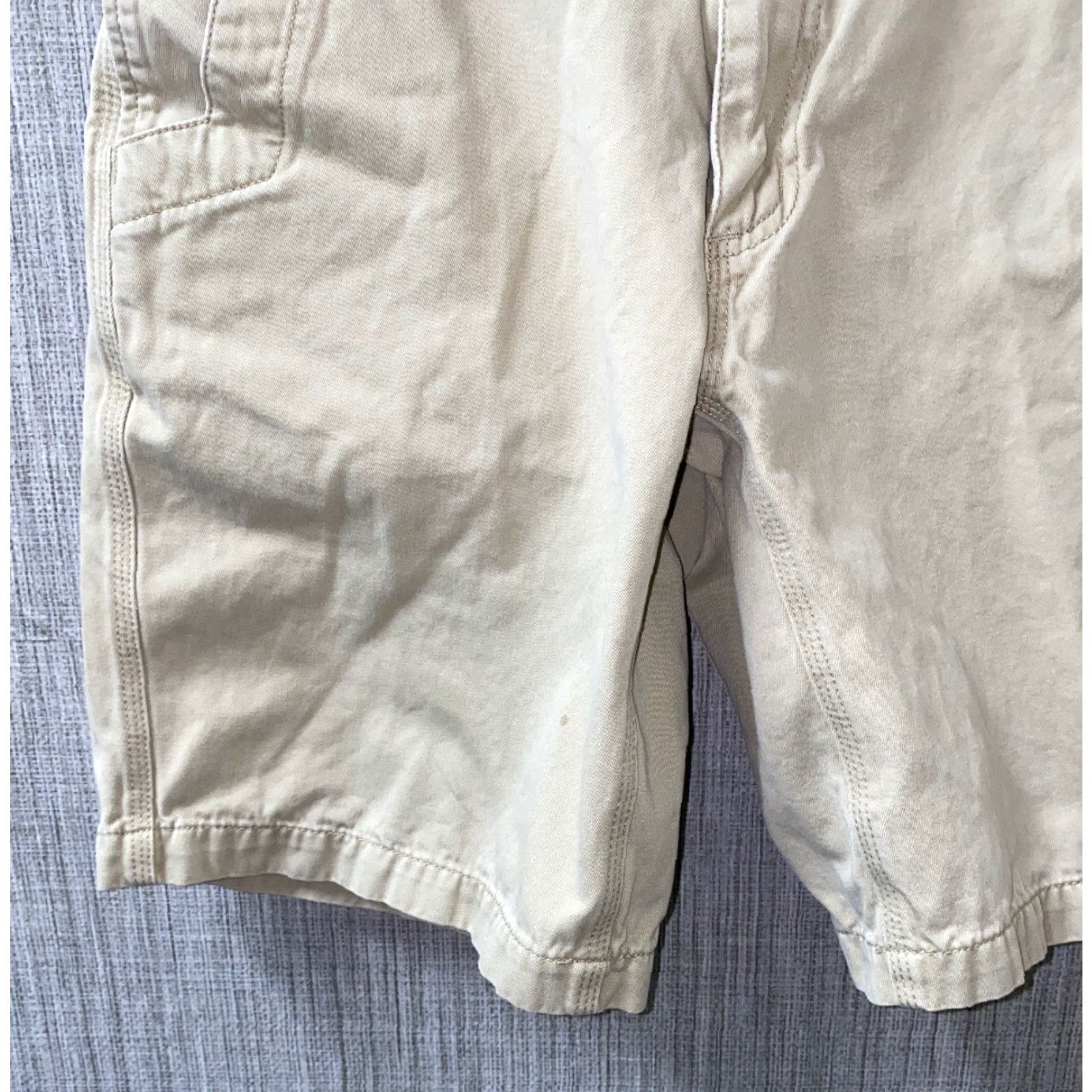 Mountain Khakis MK Mens Beige Cotton Casual Shorts Size 32 X 10 Regular Flat Front Button Front Casual Mens 32 Beige Cotton Shorts VK Size US 32 / EU 48 - 3 Thumbnail