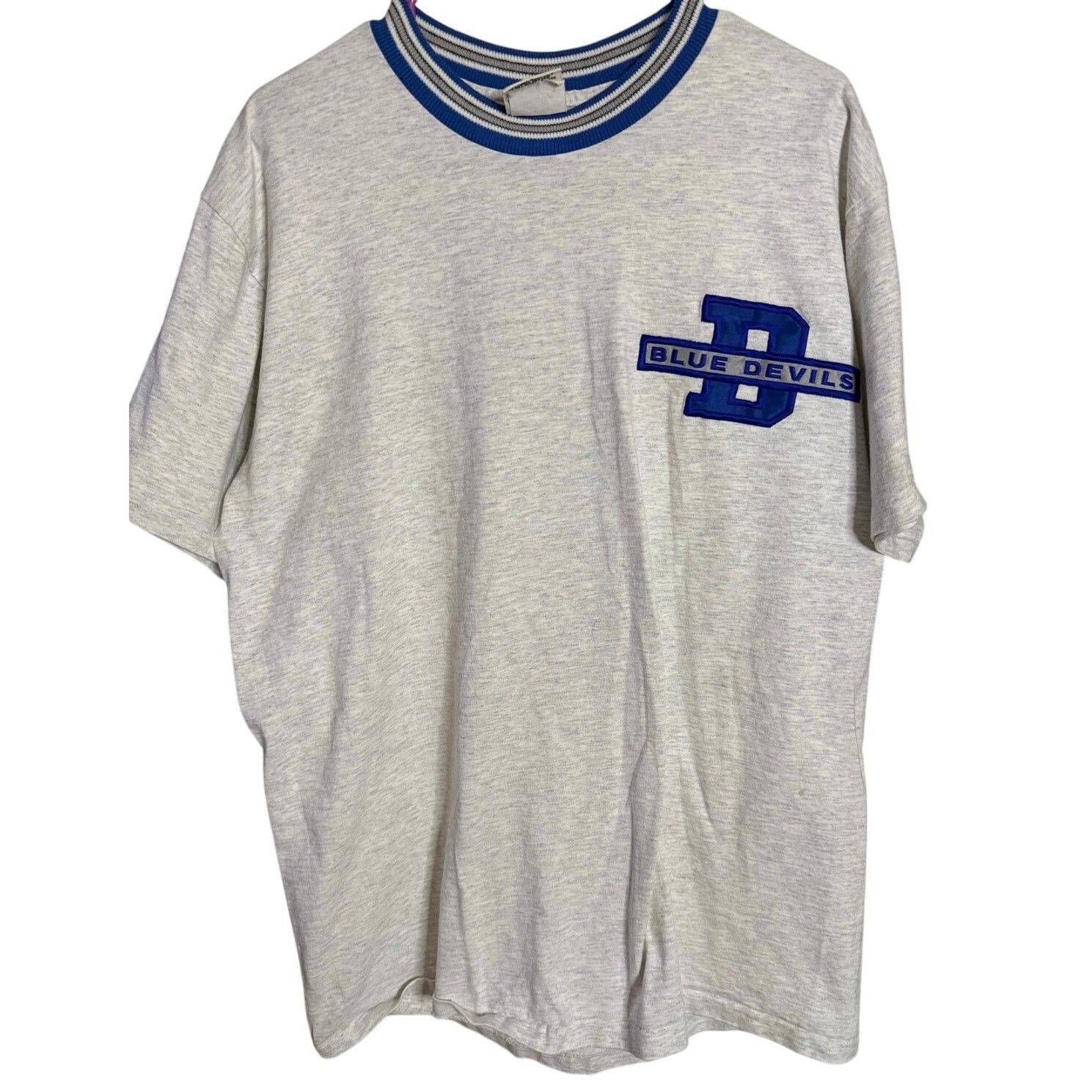 Nutmeg Vintage Blue Devils Ringer Tee Size US XL / EU 56 / 4 - 1 Thumbnail
