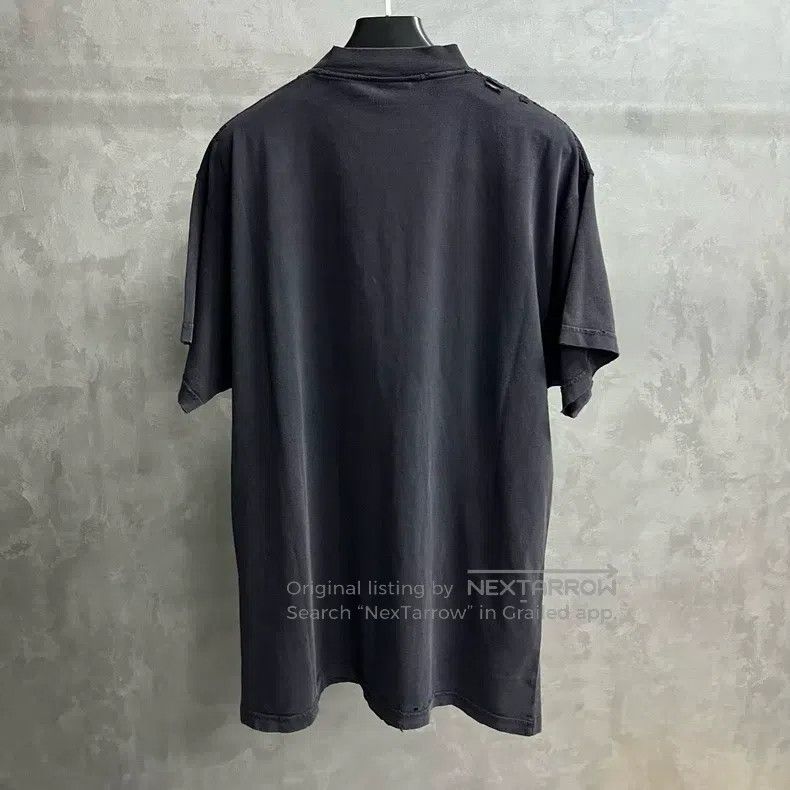 Balenciaga Balenciaga Gray oversized round neck short-sleeve T-shirt Size US S / EU 44-46 / 1 - 8 Thumbnail