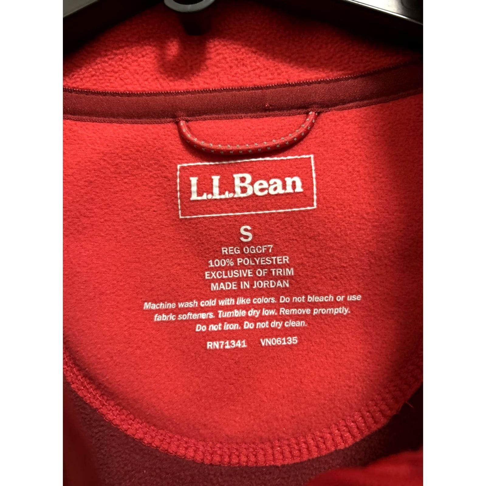 Vintage LL Bean Jacket Mens Small Red Full Zip Polartec Fleece Windbreaker Pockets Size US S / EU 44-46 / 1 - 7 Thumbnail