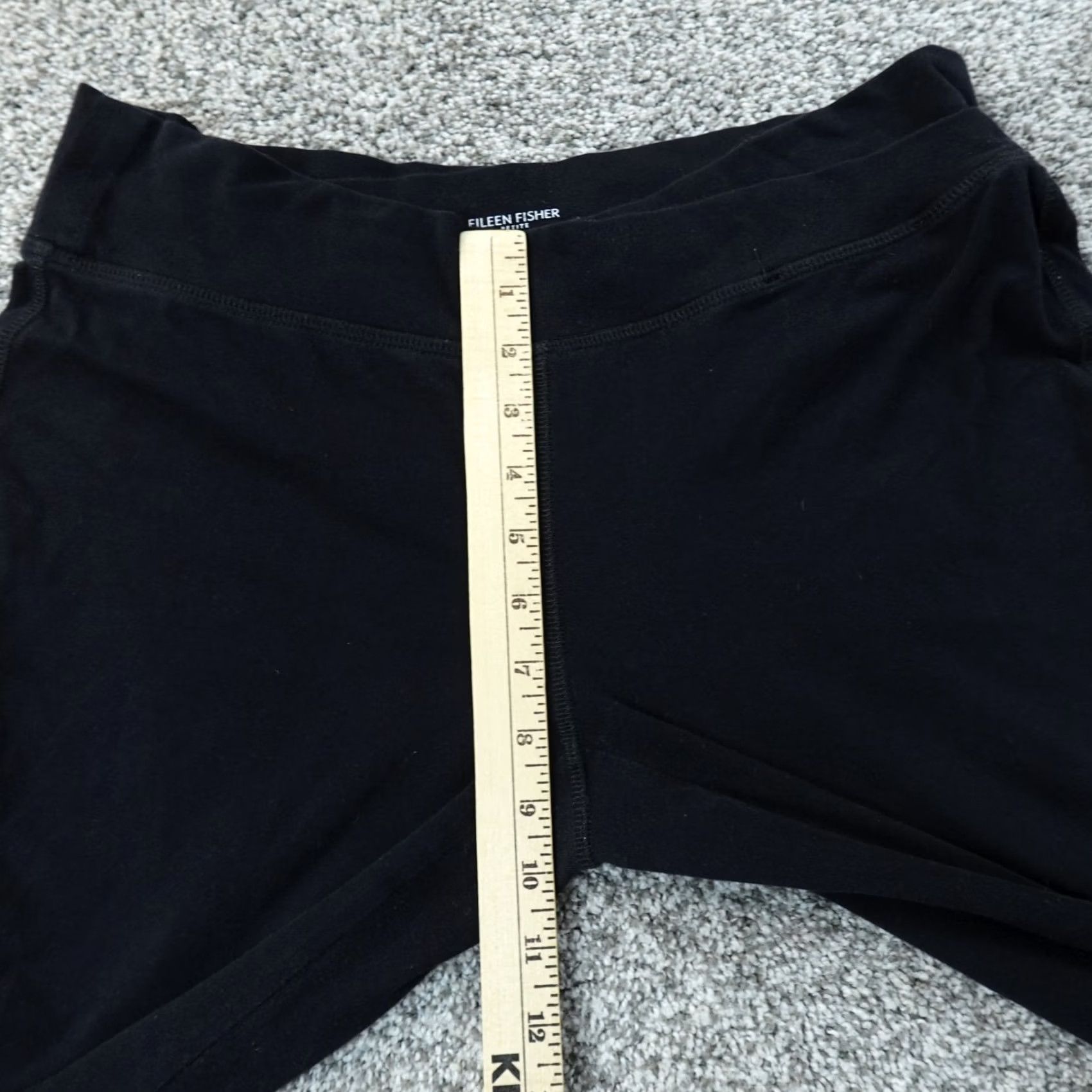 Eileen Fisher Eileen Fisher Pants Womens PL Black Pull On Low Rise Boot Flare Comfort Stretch Size 36" / US 14 / IT 50 - 4 Thumbnail