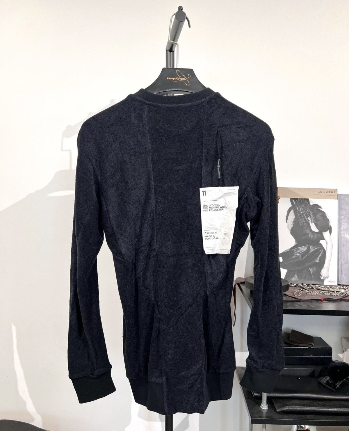 11 By Boris Bidjan Saberi 11ByBBS Long-Sleeve Terry Hoodie Size US M / EU 48-50 / 2 - 2 Thumbnail