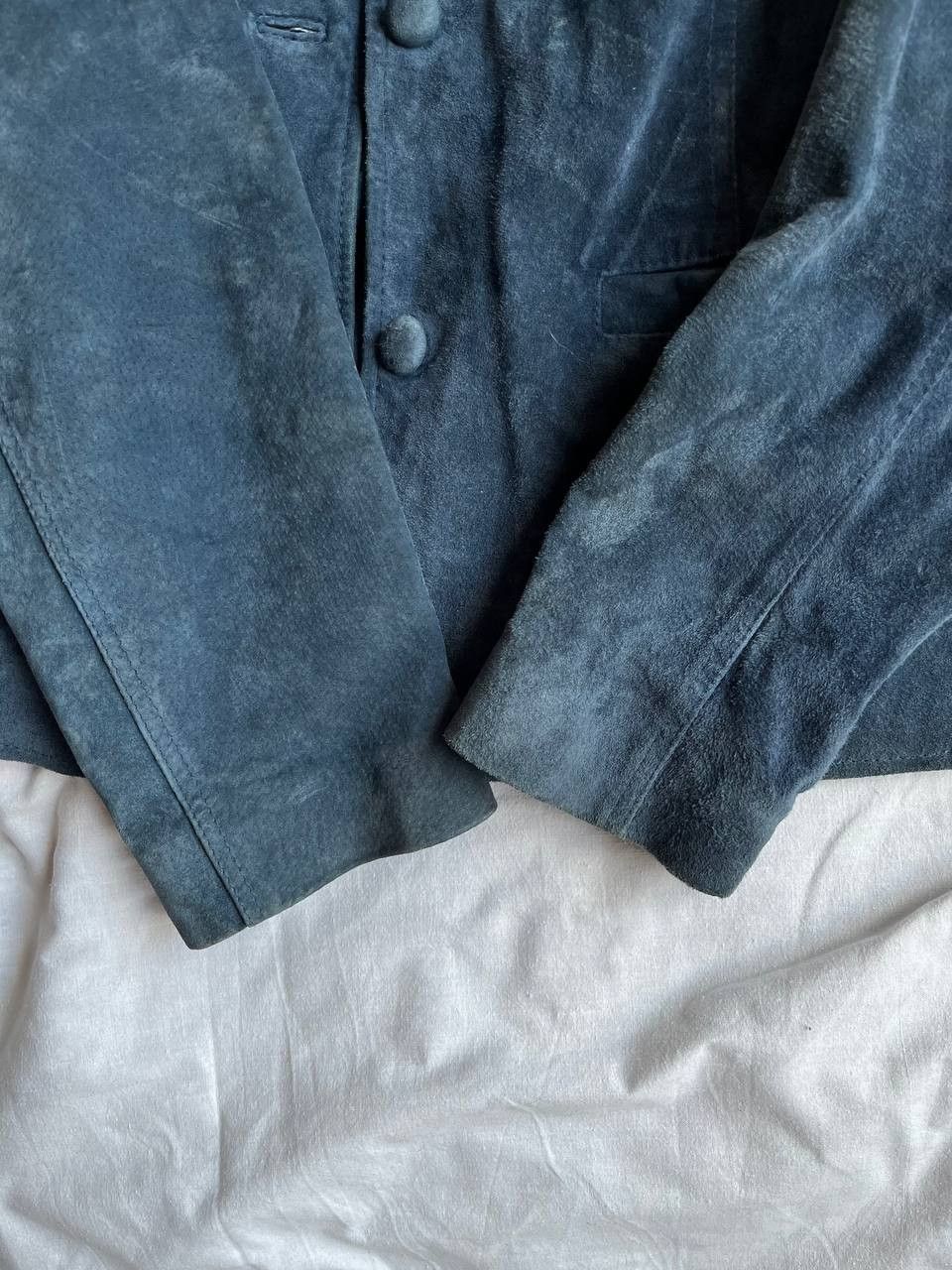 Other × Vintage Departure vintage dark blue distressed nubuck jacket Size XS / US 0-2 / IT 36-38 - 4 Thumbnail