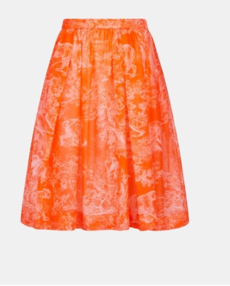 Dior o1sh3x0225 Flared Skirt in Orange Size 30" / US 8 / IT 44 - 1 Thumbnail
