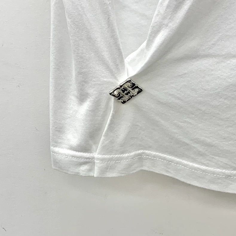 Givenchy Givenchy White Logo Stamp Cotton Crew Neck T-Shirt Size US S / EU 44-46 / 1 - 4 Thumbnail