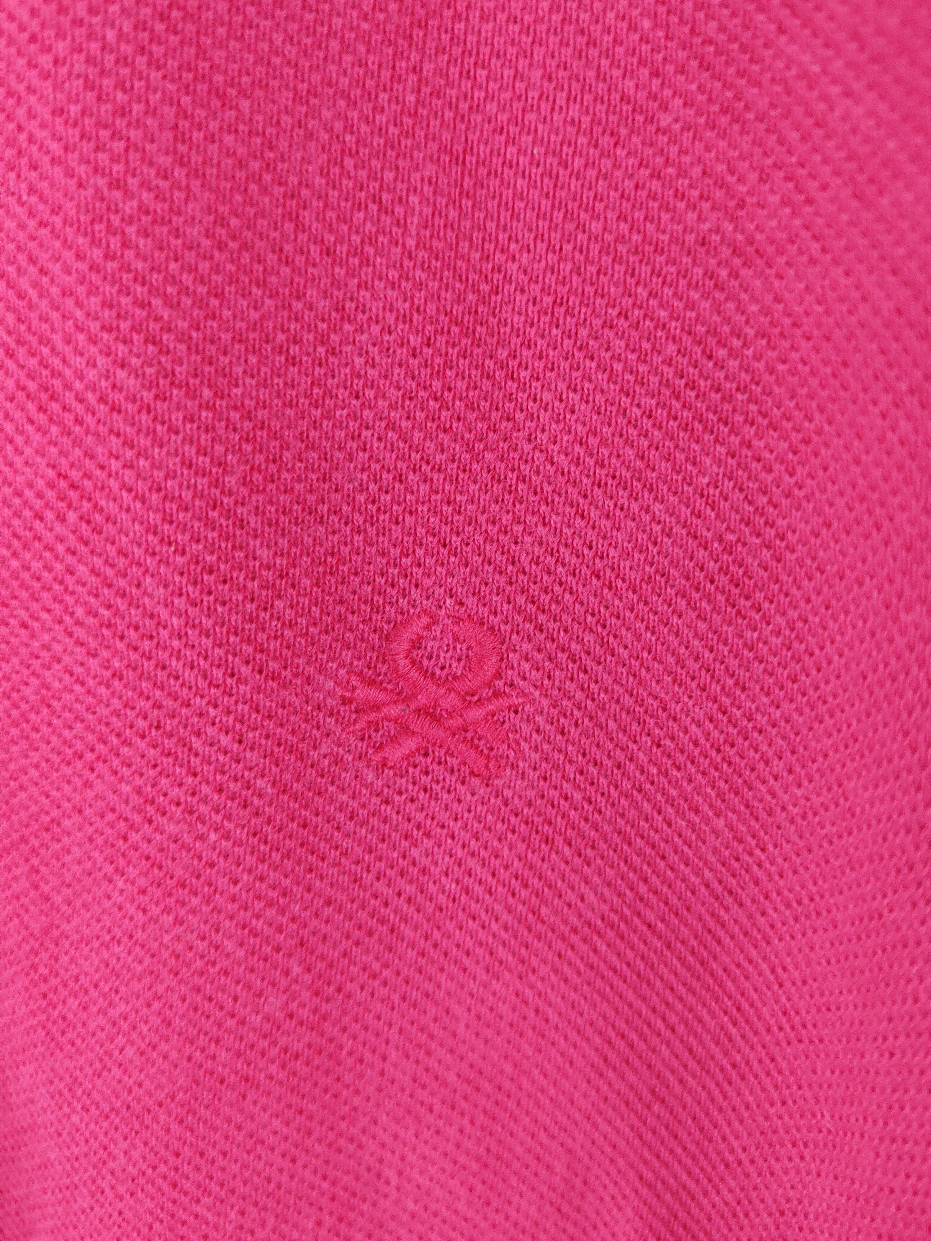 United Colors Of Benetton DL United Colors of Benetton Pink Polo Shirts #2769 Size L / US 10 / IT 46 - 6 Thumbnail