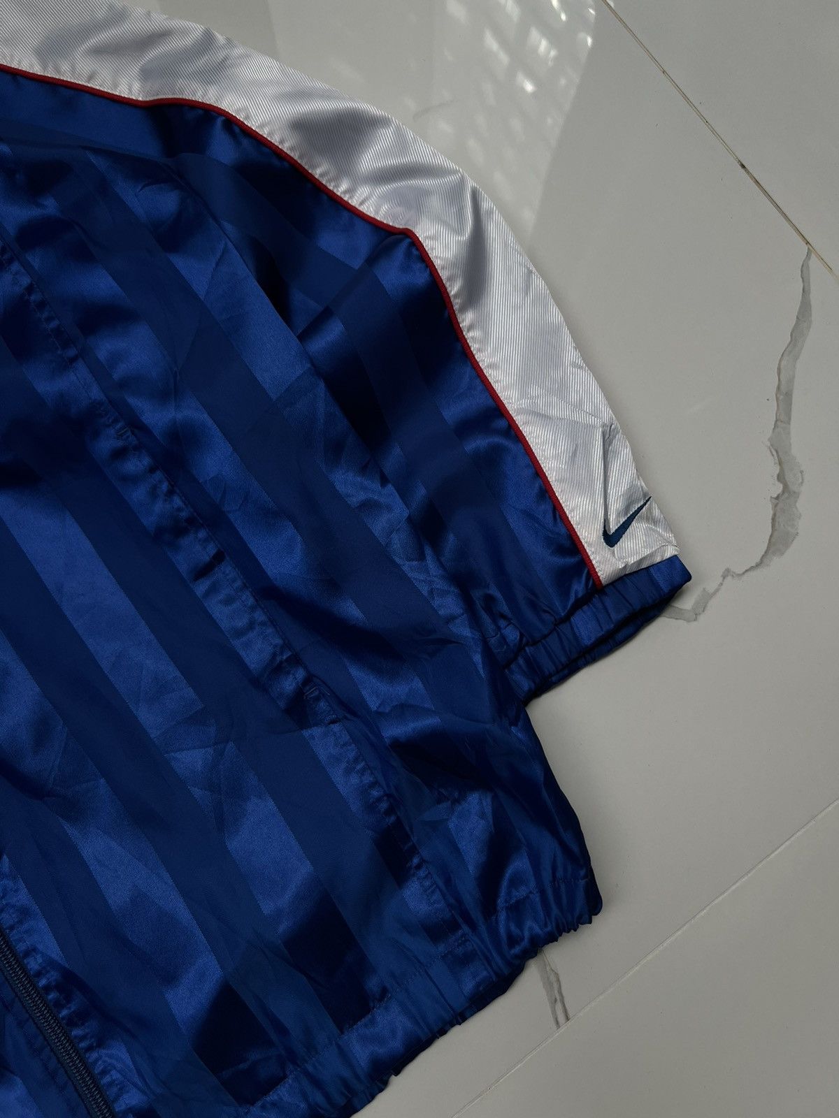 Nike × Vintage 90’s NIKE TEAM BACK SWOOSH LOGO RARE STRIPE Y2K TRACK JACKET Size US M / EU 48-50 / 2 - 3 Thumbnail