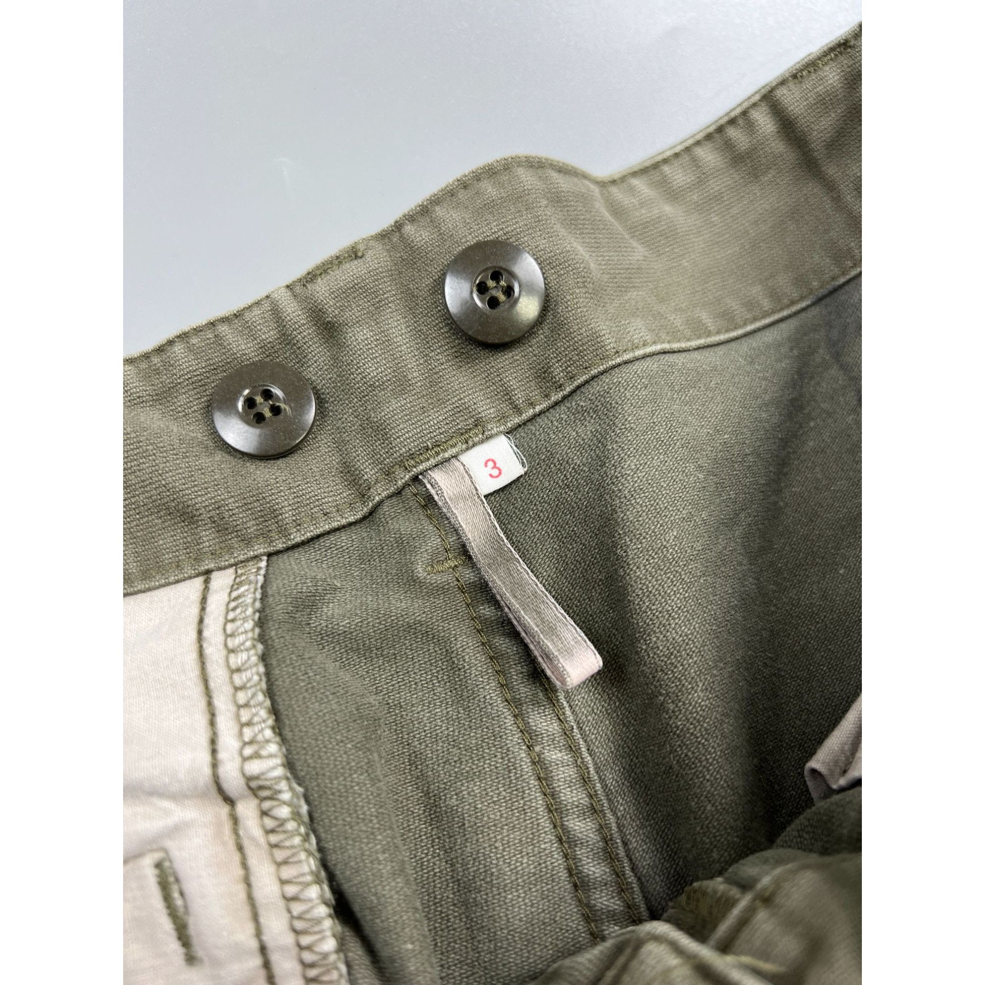Vintage 1989 Vintage Olive Green Cargo Pants (Y0984) Size US 33 - 6 Thumbnail