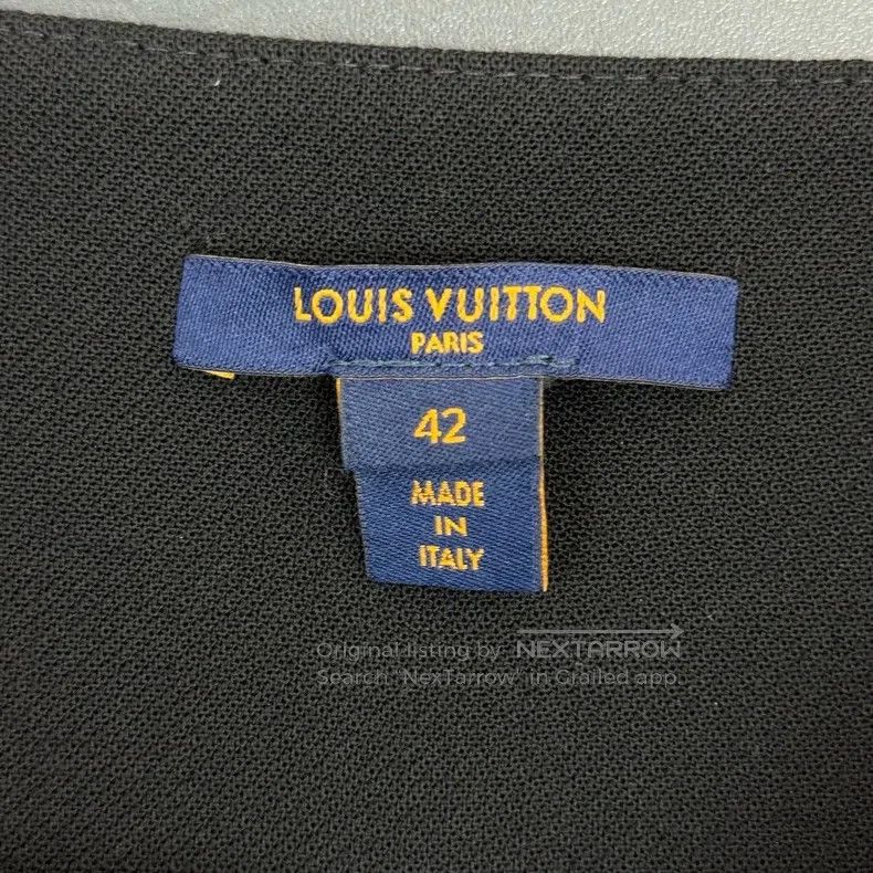 Louis Vuitton Louis Vuitton Black presbyopic leather button skirt Size 41" - 5 Thumbnail