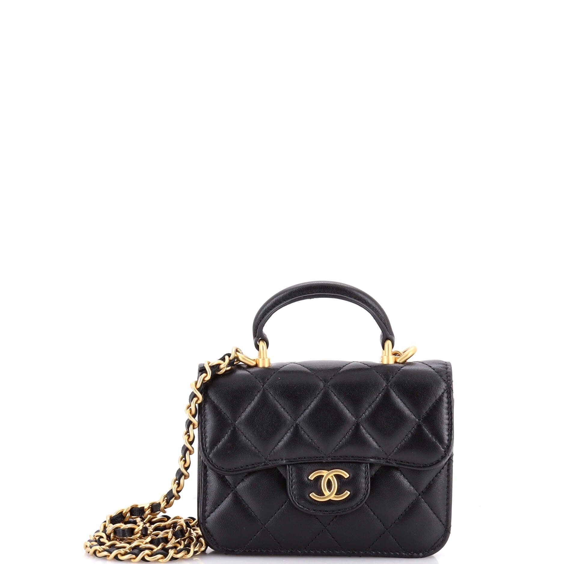 Chanel Top Handle Flap Coin Purse with Chain Size ONE SIZE - 1 Thumbnail