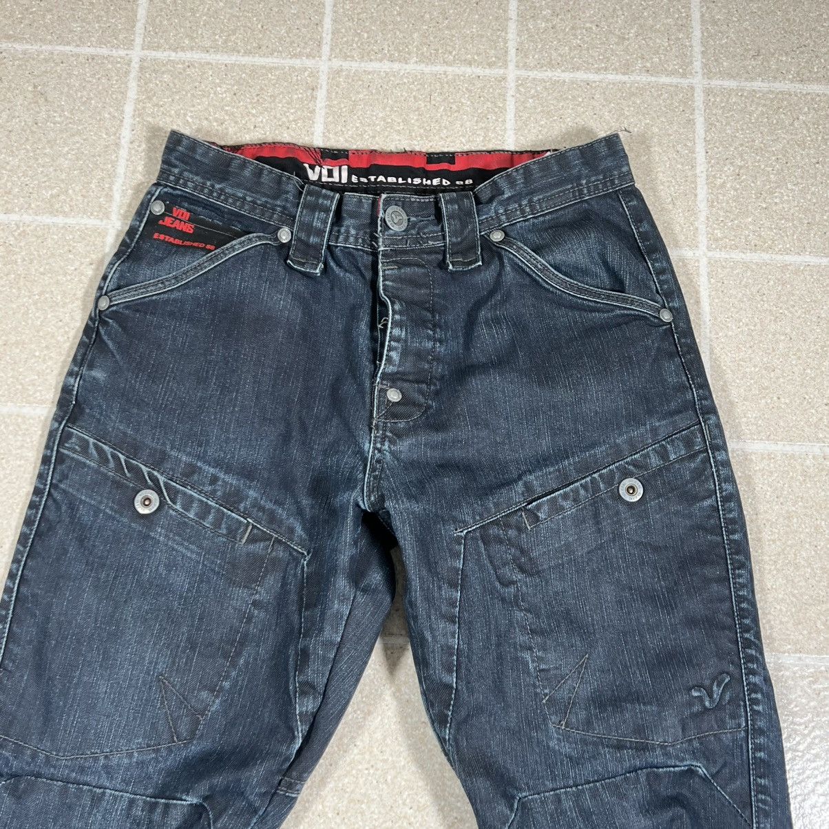 Voi Jeans Vtg VOI Jeans Y2K Denim Evisu Style Pockets Pants sz 28x31 Size US 28 / EU 44 - 7 Thumbnail