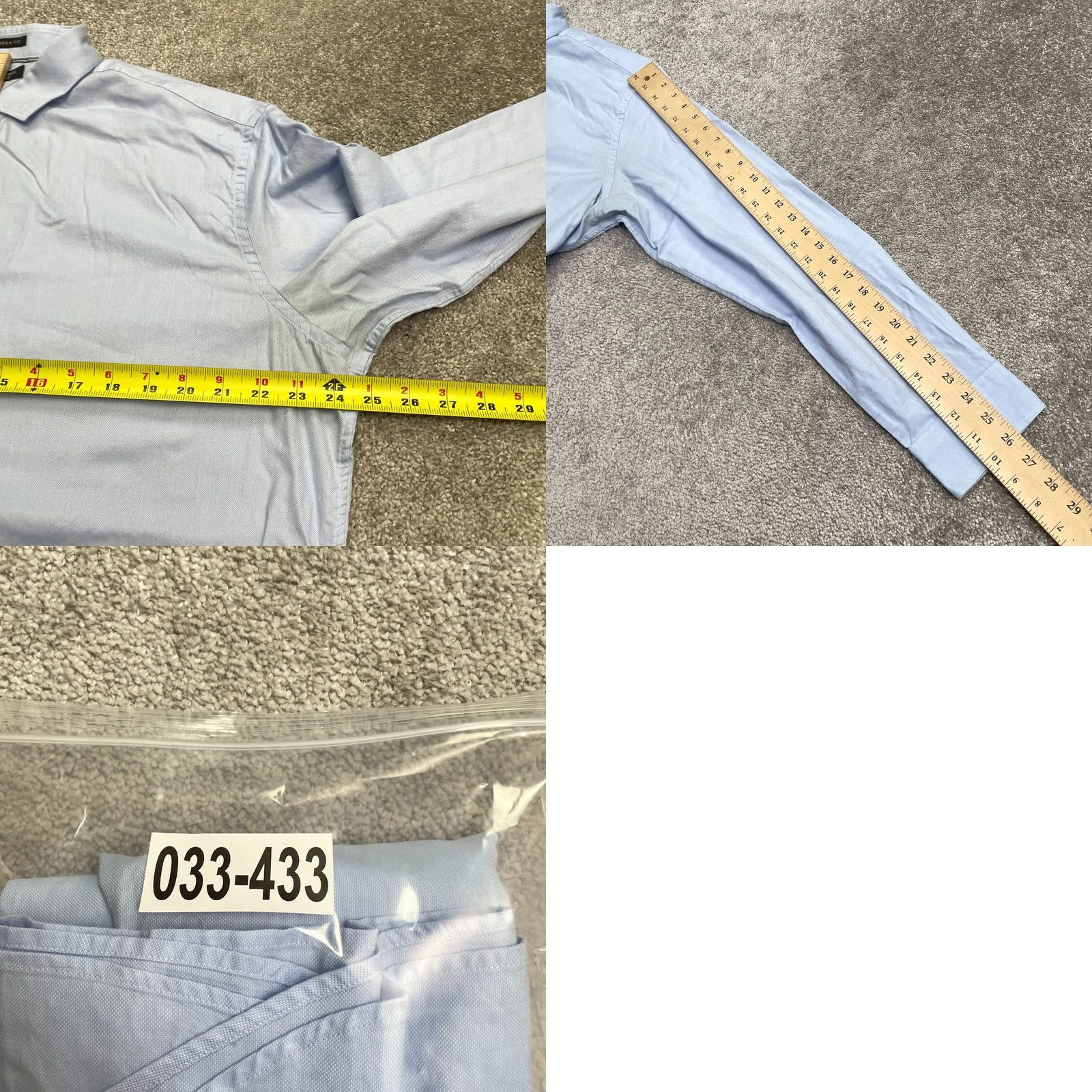 Banana Republic Banana Republic Dress Shirt Mens XL Light Blue Cotton Classic Work Size 46R - 9 Thumbnail