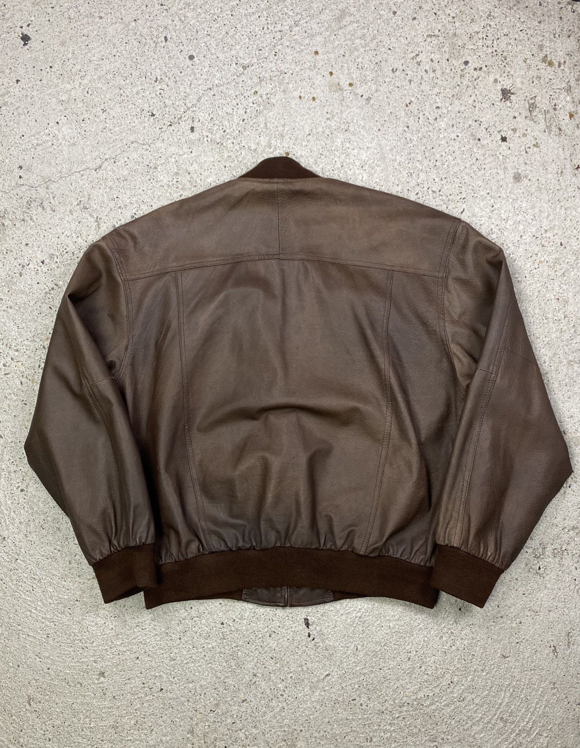 Japanese Brand Vintage leather bomber jacket avant garde cropped brown Size US L / EU 52-54 / 3 - 4 Thumbnail