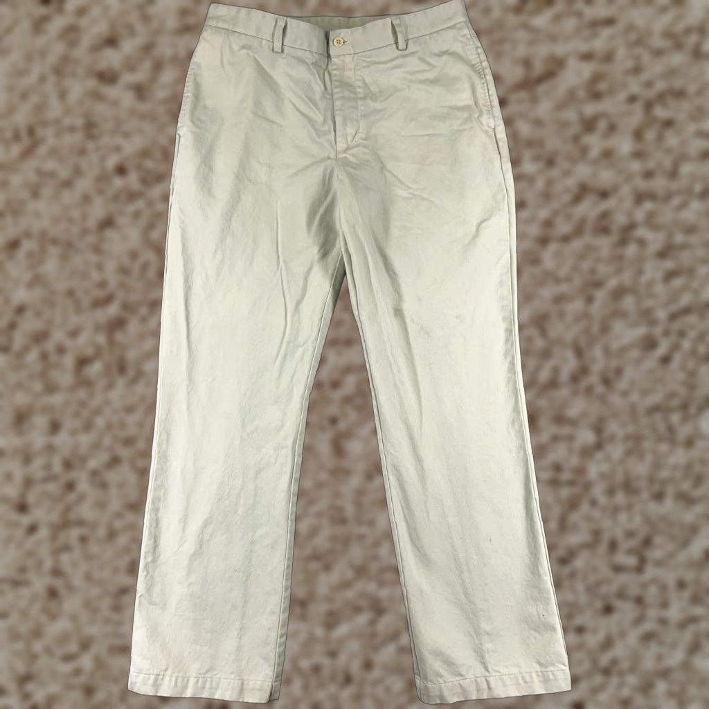 Wrangler VINEYARD VINES Pants Men 35 White Chino 100% Cotton Twill Golf Casual 35x32 READ Size US 35 - 1 Thumbnail