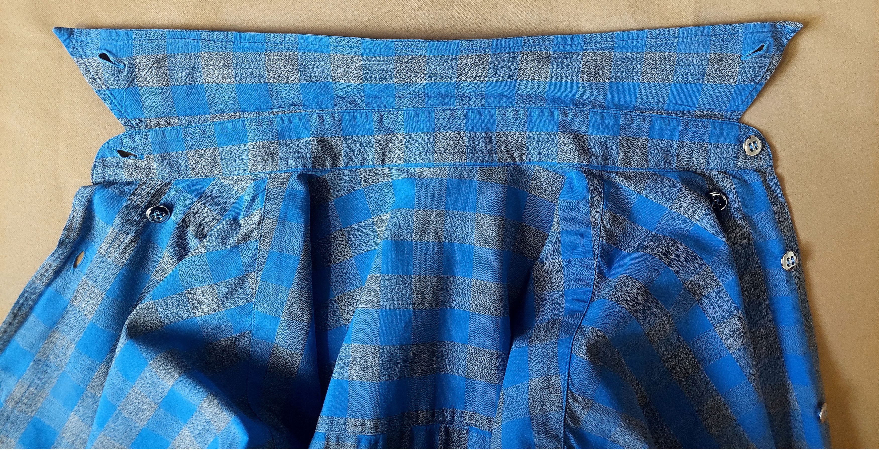 Claude Montana Claude Montana Paris Blue Check Shirt Vintage 80s Size US S / EU 44-46 / 1 - 19 Thumbnail
