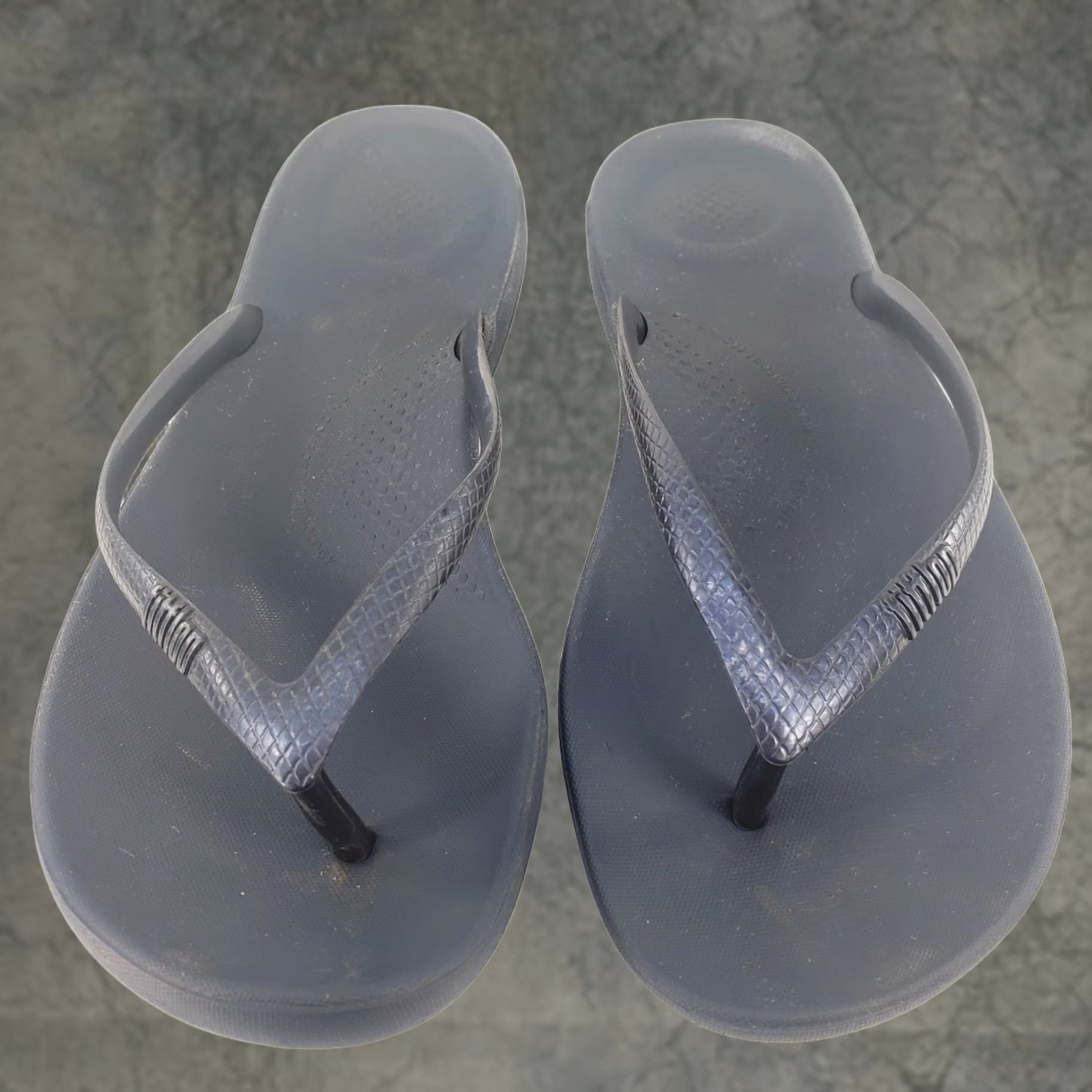 Vintage FitFlop Iqushion Blue Gloss Comfort Flip Flop Womens Size 10 Sandal Size US 8 / IT 38 - 1 Thumbnail