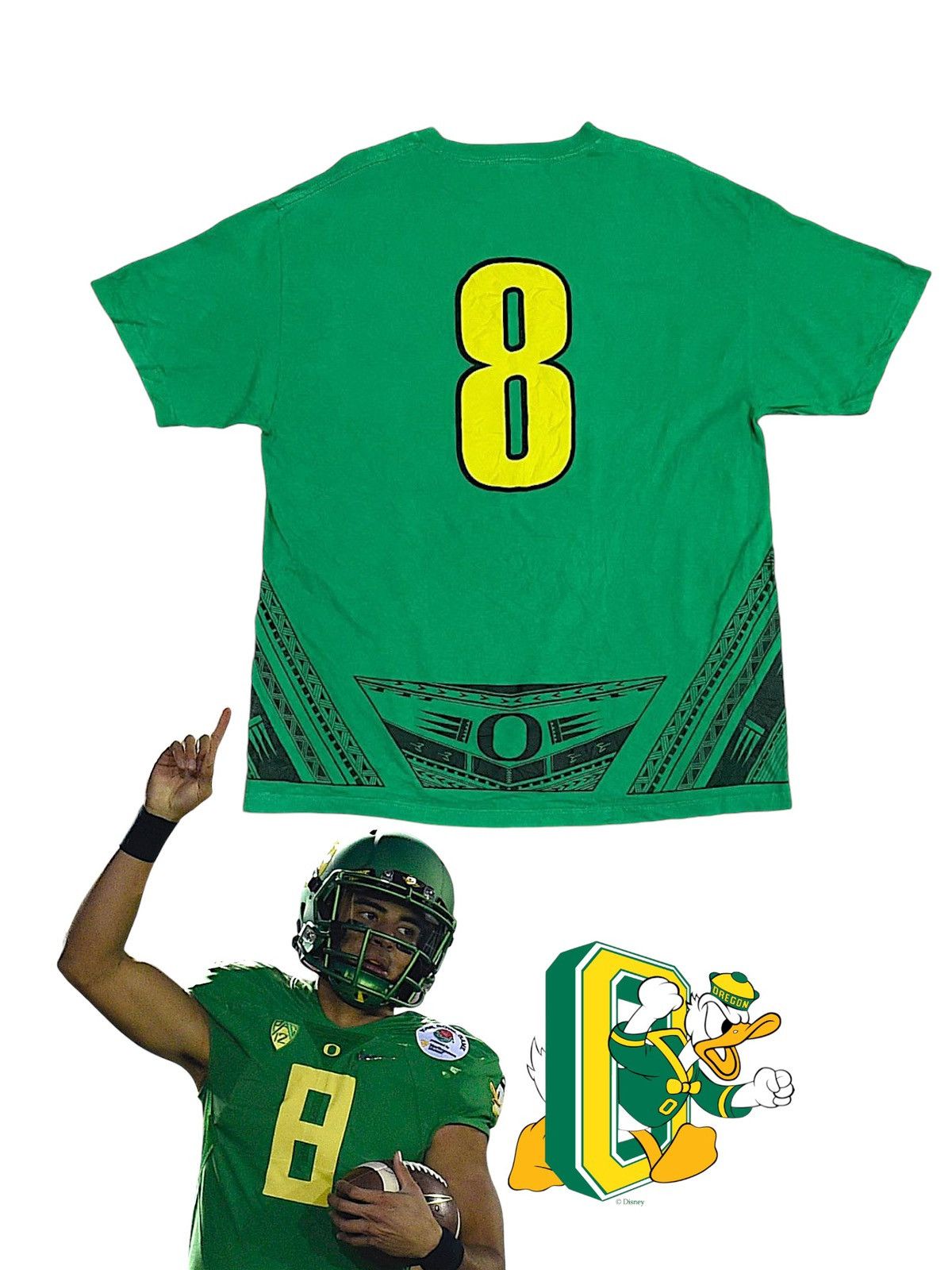 Alstyle Marcus Mariota 8 Oregon Ducks University Quarterback Ts Size US XL / EU 56 / 4 - 4 Thumbnail