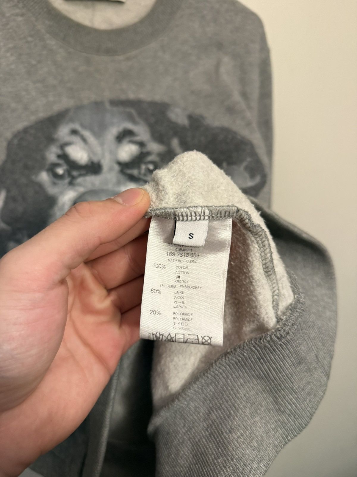 Givenchy *Fits L* Givenchy Rottweiler Sweatshirt Size US S / EU 44-46 / 1 - 5 Thumbnail