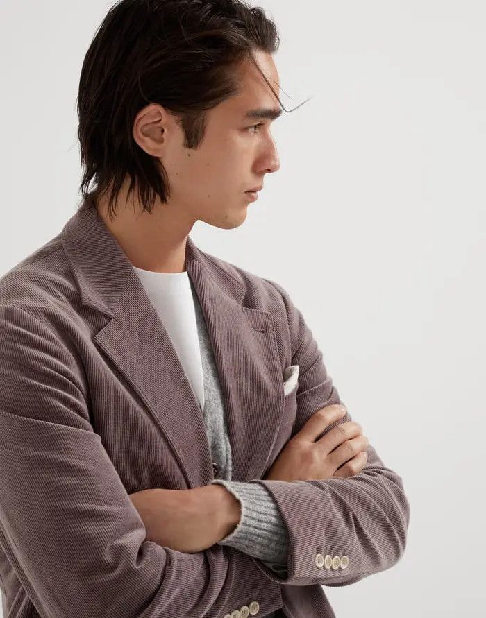 Brunello Cucinelli o1w1db11025 Suit-Type Jacket in Light/Pastel Red Size US L / EU 52-54 / 3 - 4 Thumbnail