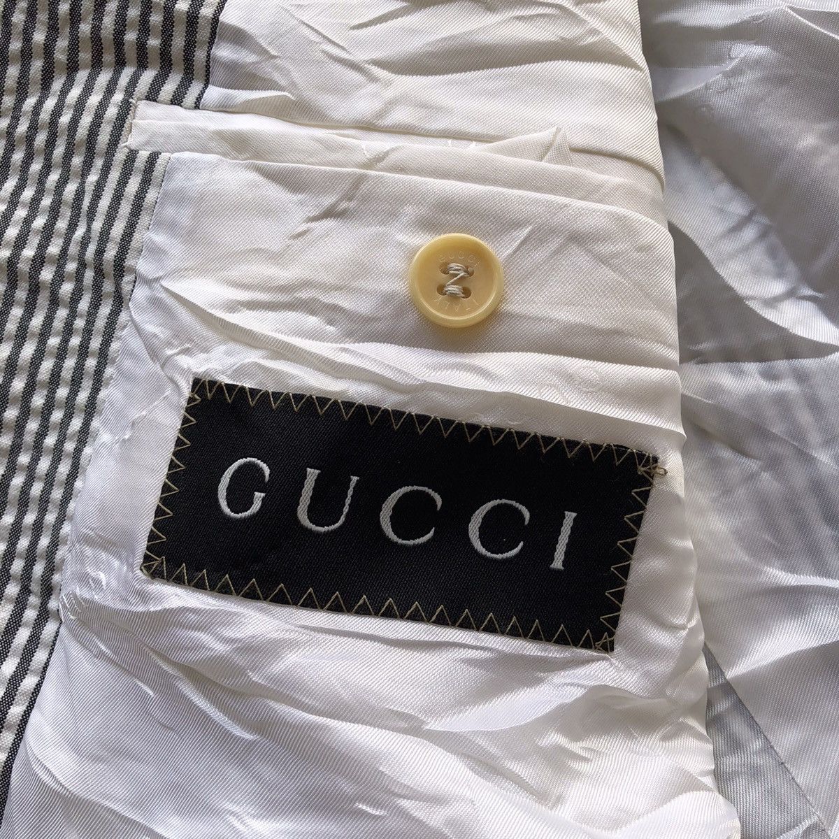 Gucci GUCCI Black White Stripe Blazer Coat Size 40R - 12 Thumbnail
