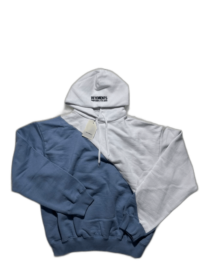 vetements oversized color-block hoodie