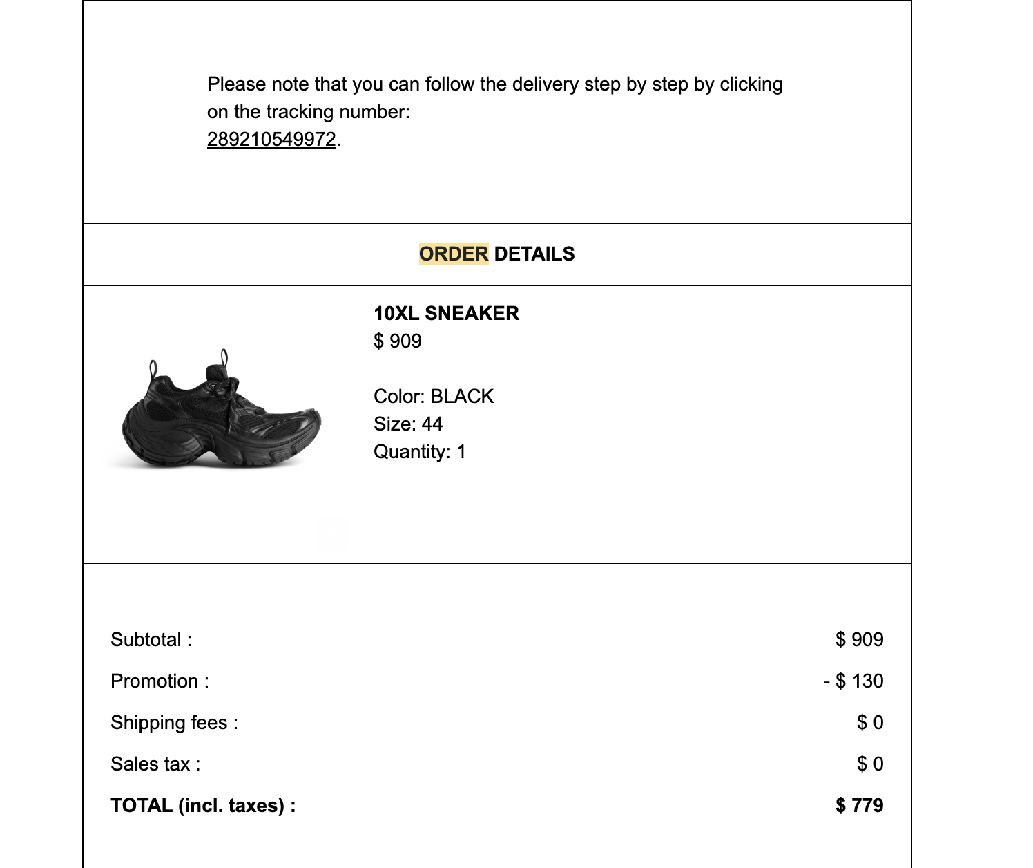 Balenciaga Balenciaga 10XL Sneakers - Black/Black Size US 11 / EU 44 - 9 Thumbnail
