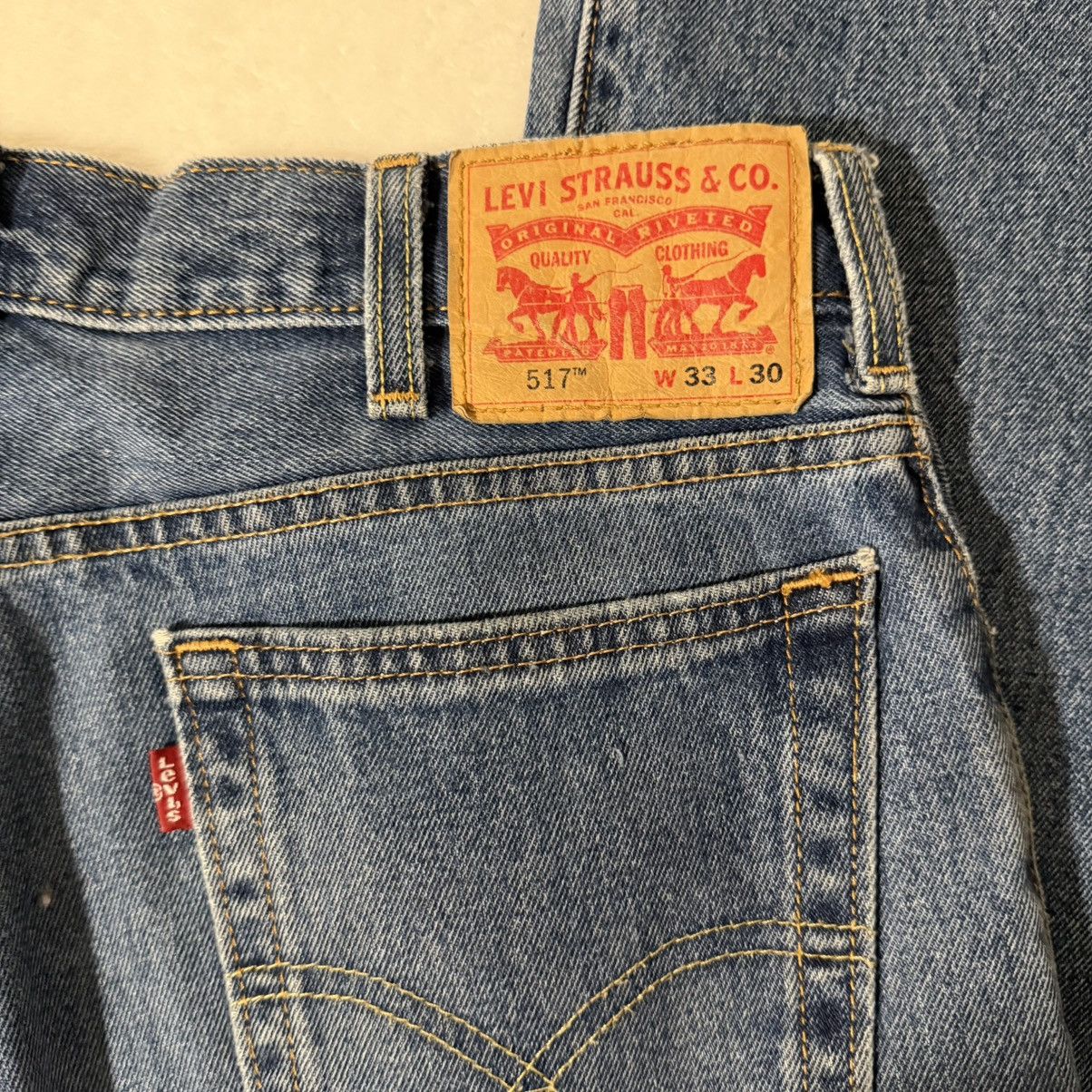 Levi's Levi’s 517 Bootcut Blue Jeans Size US 33 - 4 Thumbnail