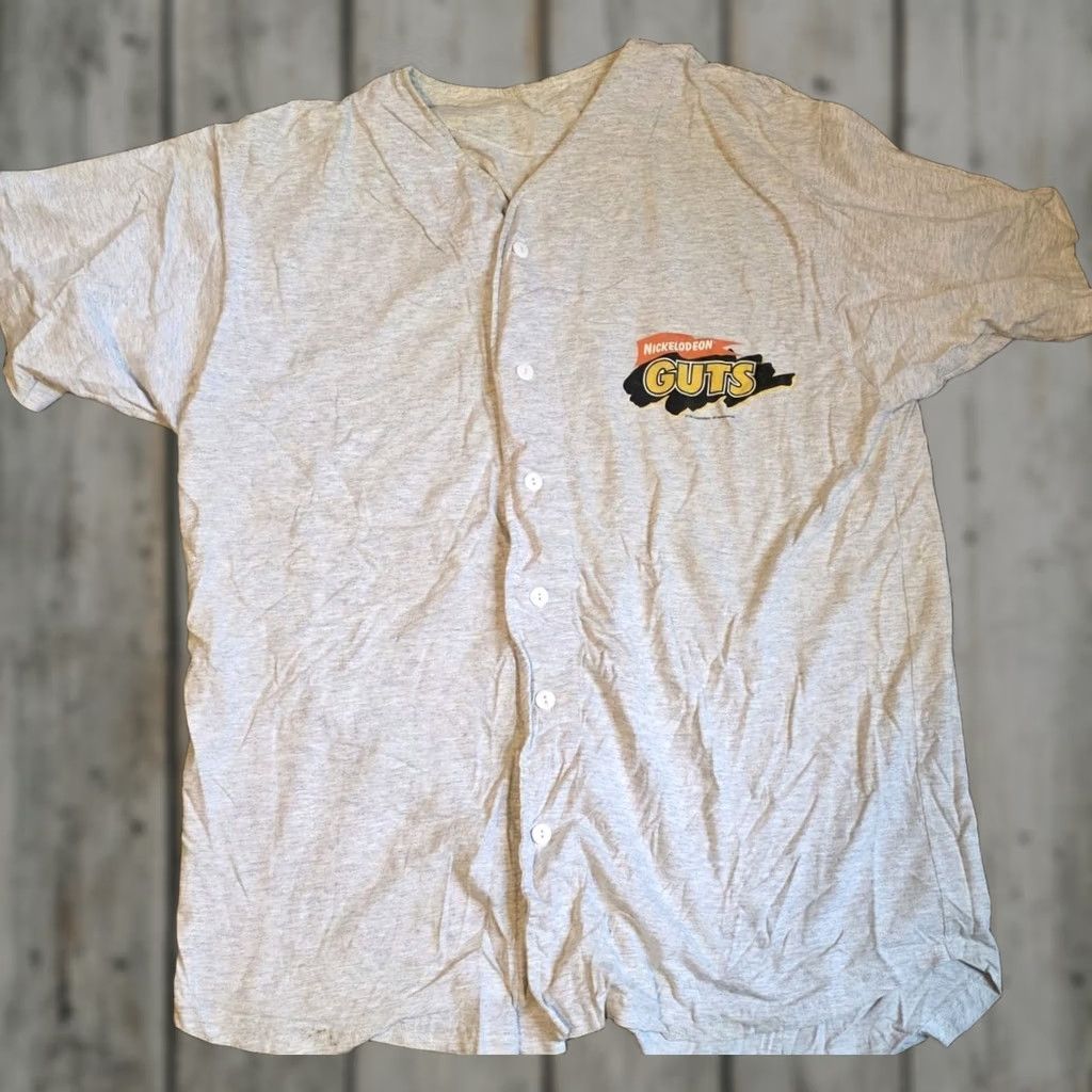 Nickelodeon VINTAGE Nickelodeon Guts "Do you Have It" Baseball Tee 2XL White Mens 90s Shirt Size US XXL / EU 58 / 5 - 1 Thumbnail