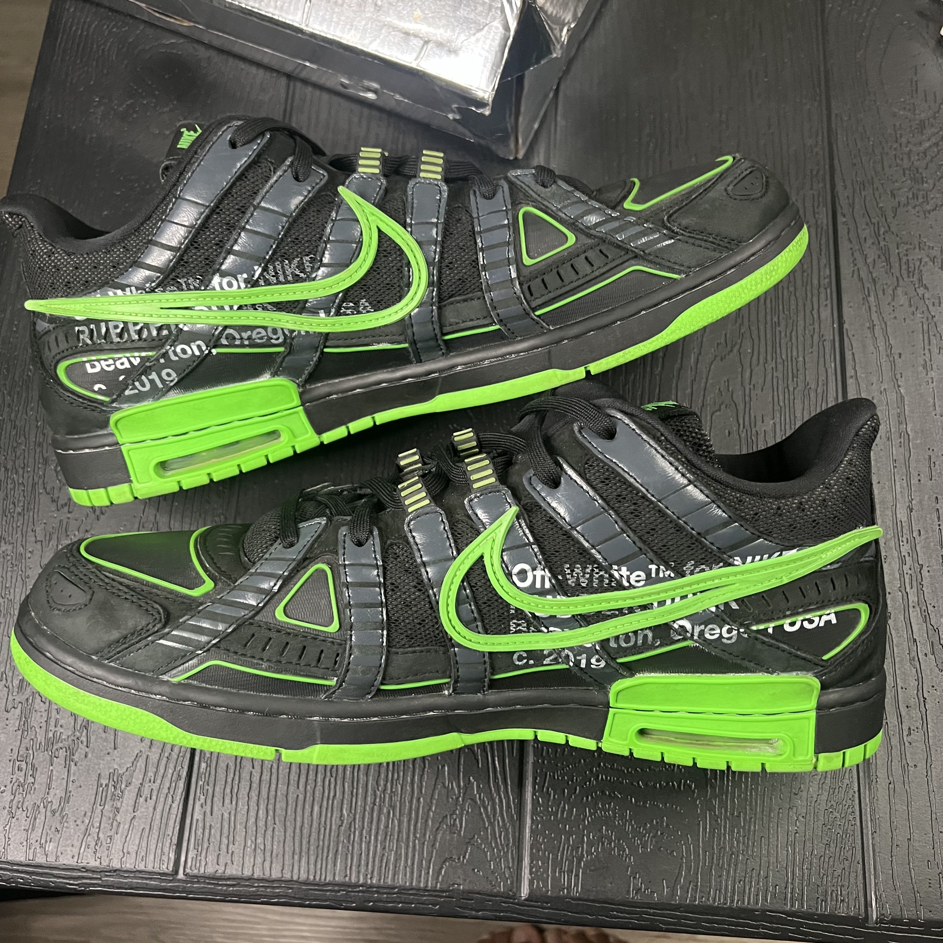 Nike × Off-White Nike Air Rubber Dunk Off-White Green Strike (2020) Size US 15 / EU 48 - 7 Thumbnail