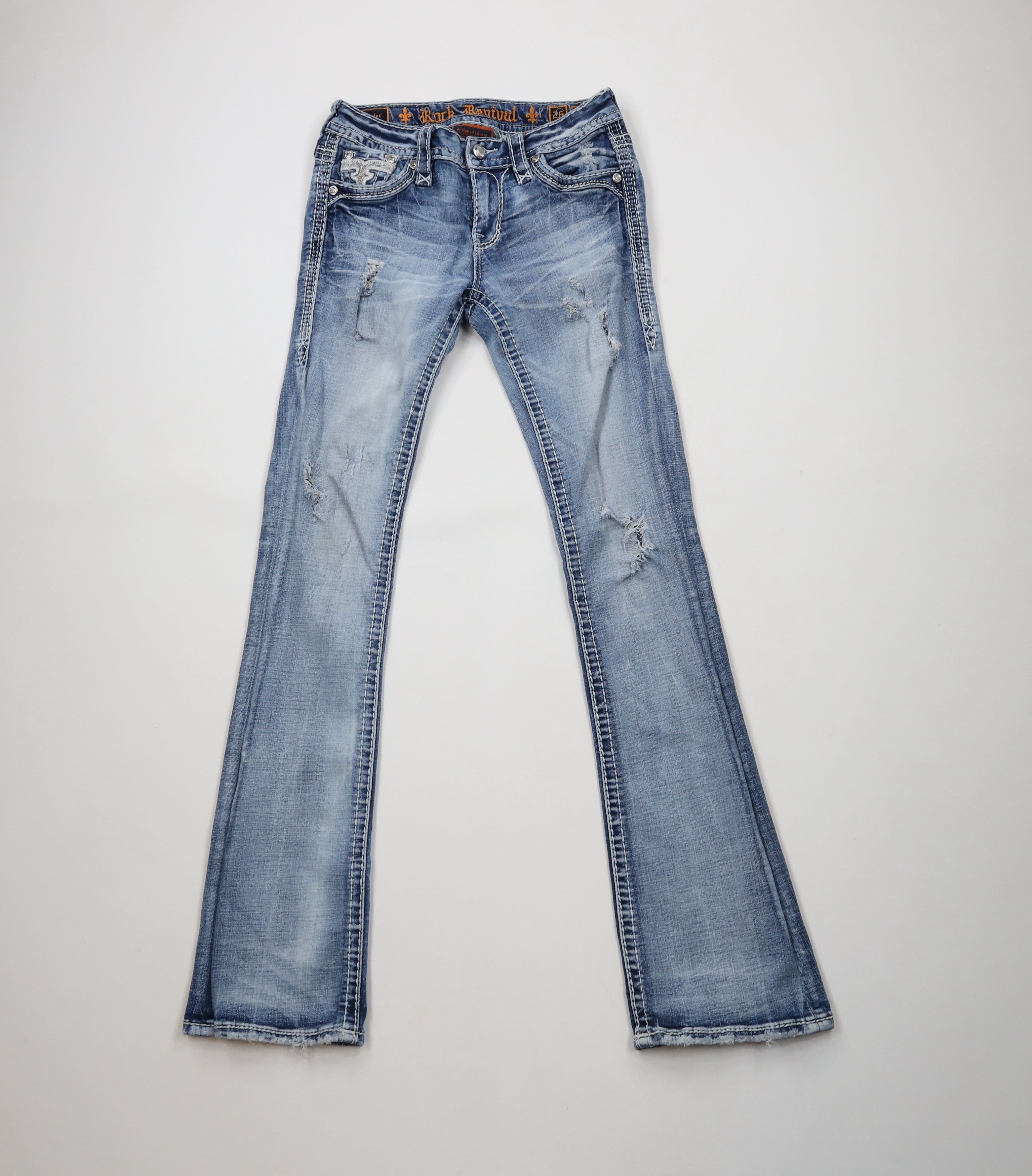 Rock Revival × Vintage Rock Revival Thick Stitch Sundee Mid Rise Bootcut Jeans Size 26" / US 2 / IT 38 - 1 Thumbnail
