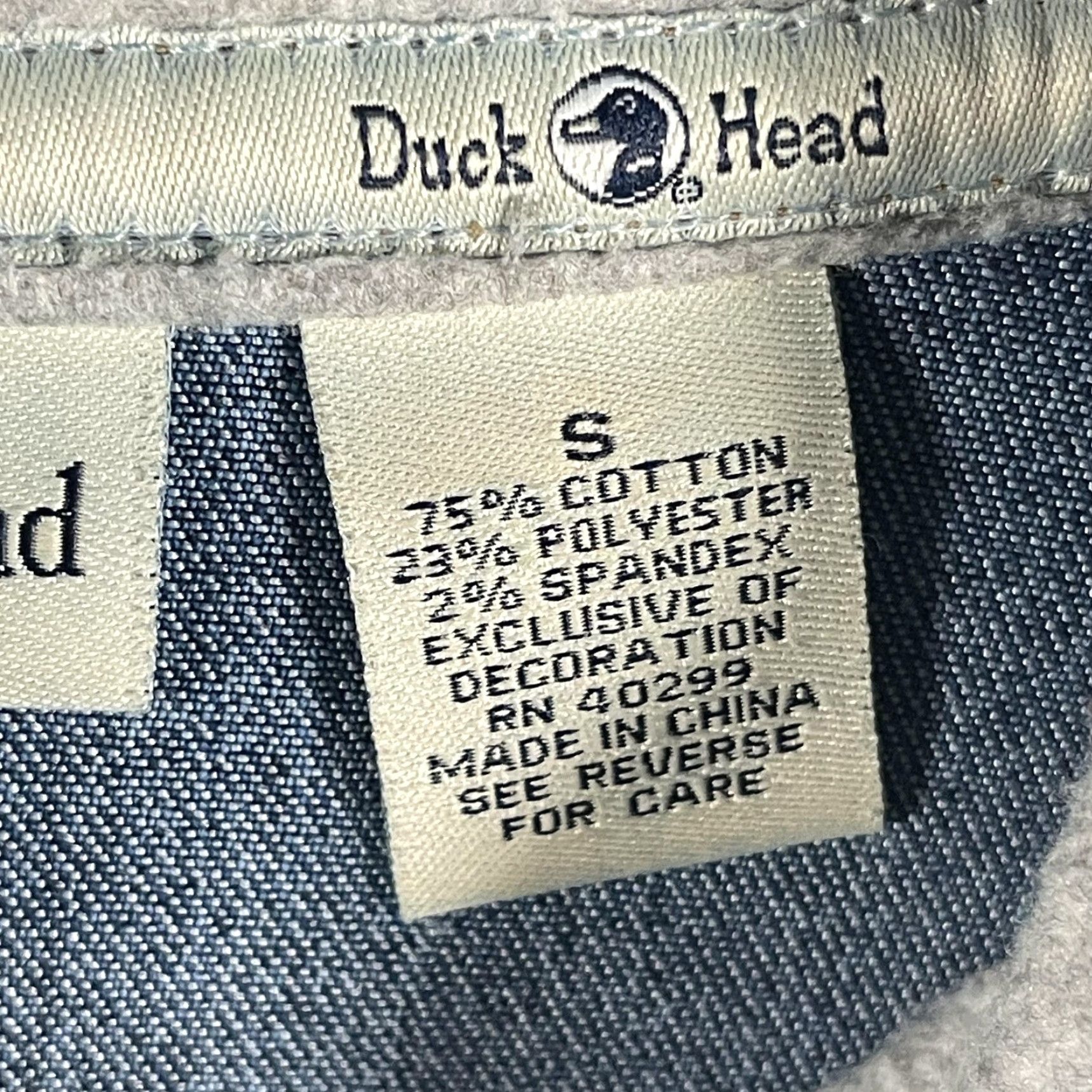 Vintage Duck Head Jacket Womens Small Blue Denim Hooded Trucker Jean Coat Casual Size 28" / US 6 / IT 42 - 4 Thumbnail