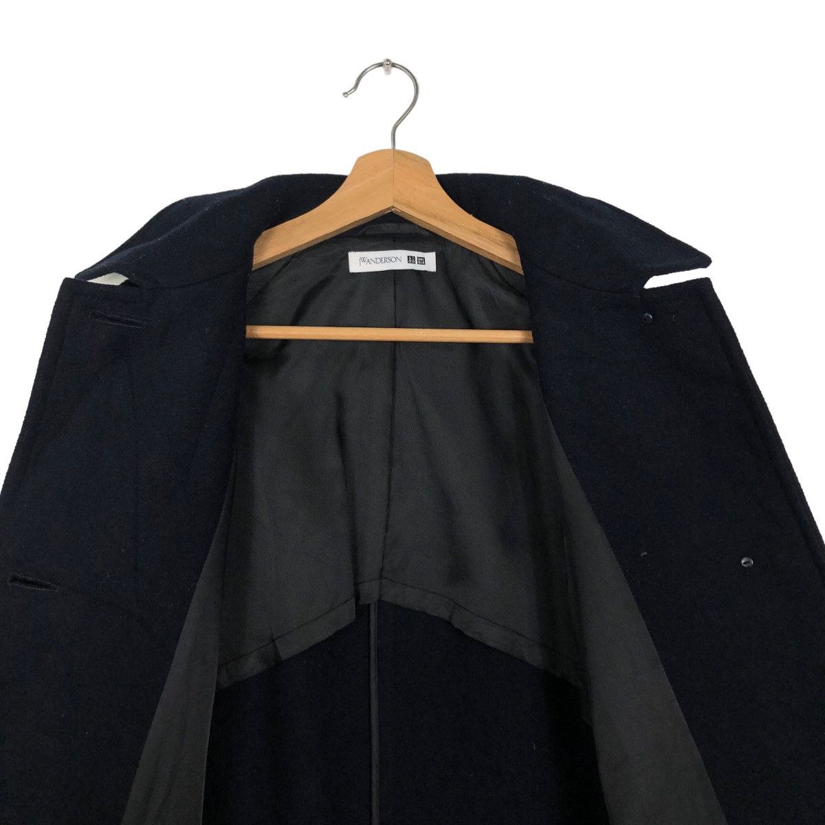 JW Anderson 🔥Rich Black - Fly Coats Long Jacket Wool Herringbone Size US S / EU 44-46 / 1 - 11 Thumbnail