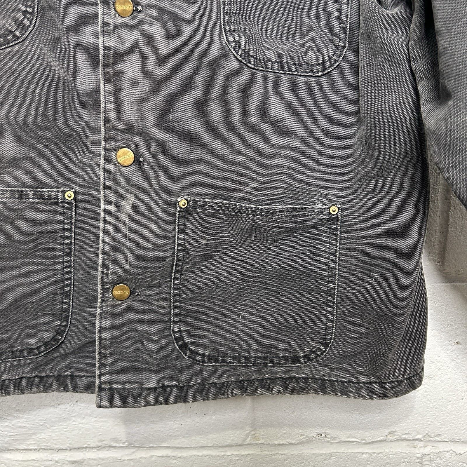 Carhartt Vintage Faded Carhartt Blanket-Lined Chore Coat “Black” C01 Size US L / EU 52-54 / 3 - 4 Thumbnail