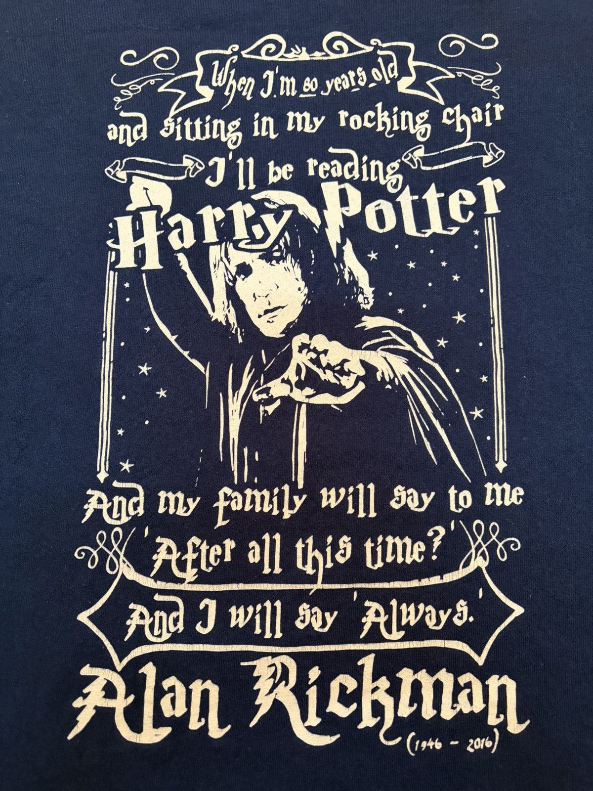 Other HARRY POTTER ALAN RICKMAN MEMORIAL TEE RARE DESIGN Size US XL / EU 56 / 4 - 5 Thumbnail