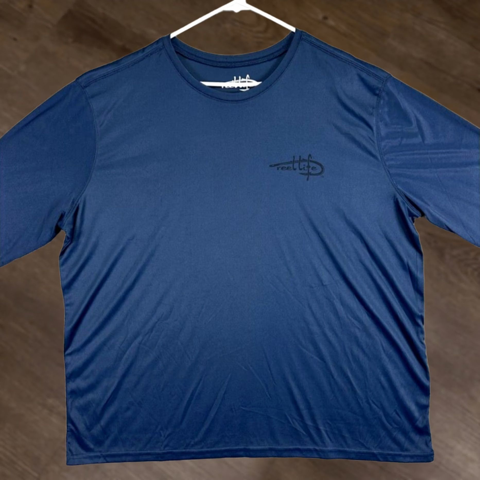 Alife Reel Life Fishing Shirt Adult 2X Big Blue Long Sleeve Fisherman Outdoor Mens Size US XXL / EU 58 / 5 - 1 Thumbnail