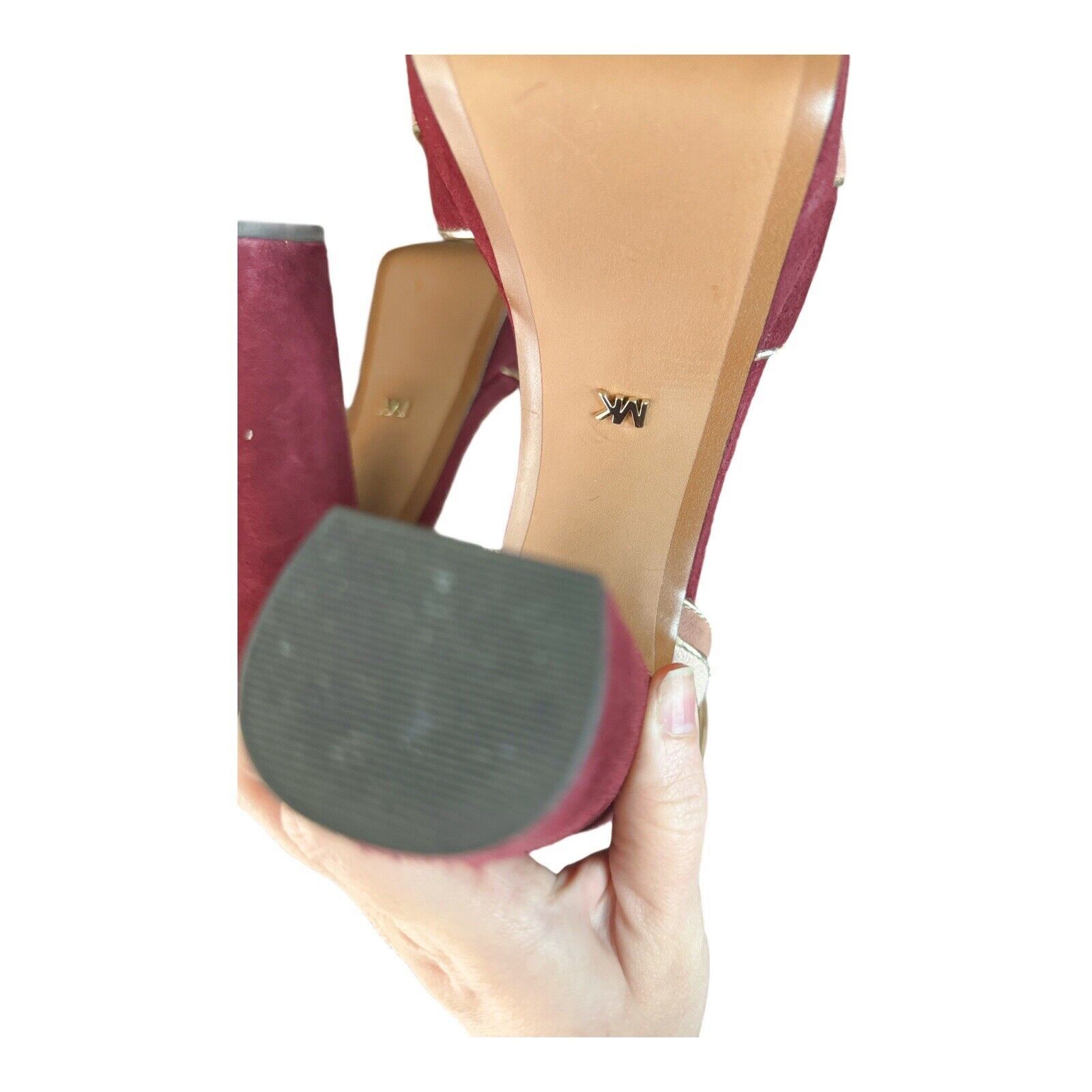 Michael Kors Michael Kors Women’s Harper Platform Oxblood Suede Gold Tri Size US 10 / IT 40 - 6 Thumbnail
